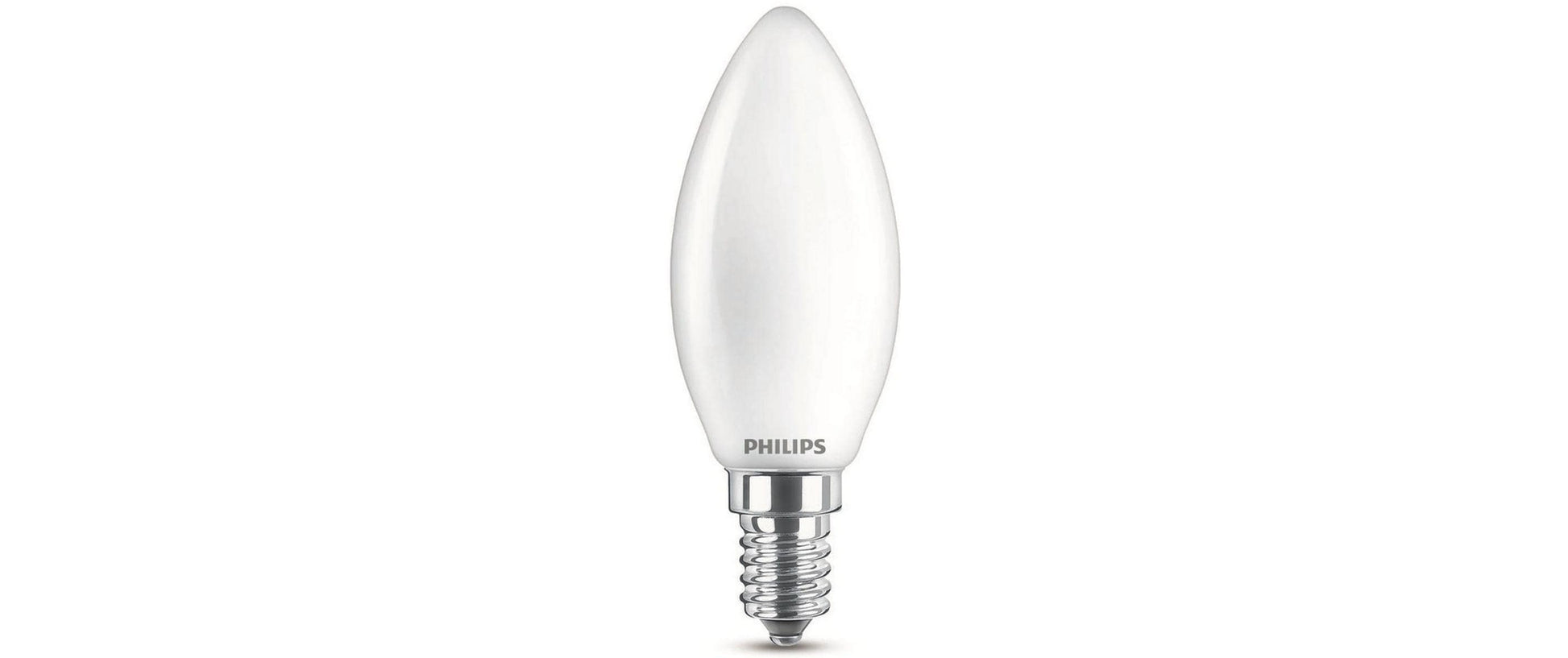 Philips by Signify Philips LED-Leuchtmittel E14 B35 – Warmweiss 2700 K, 806 lm, 6,5 W – 1 Stk., Weiss, Glas