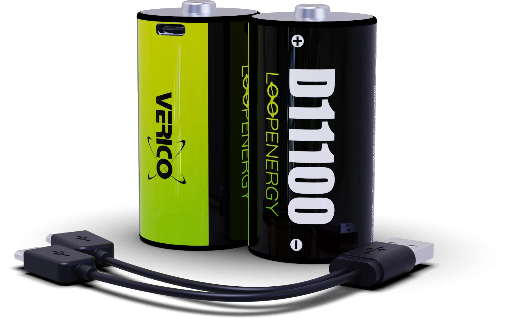 Verico LoopEnergy Mono D Akku 1,5 V 7400 mAh 11,10 Wh Li-Ion – für Geräte