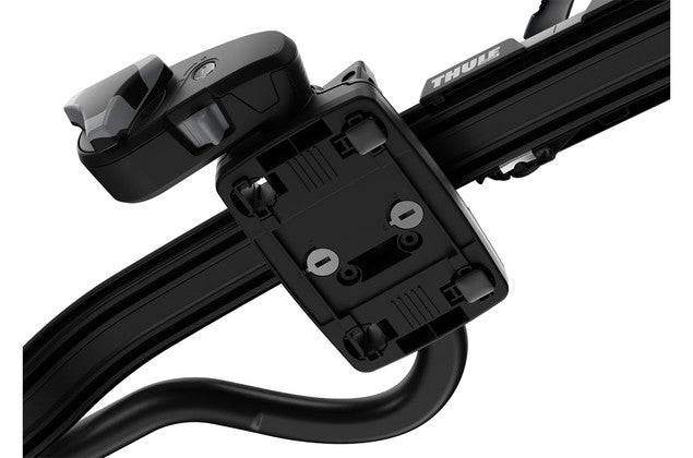 Thule Dach-Fahrradträger ProRide 598 – für SquareBar Evo – bis 20 kg, bis 3" Reifen – schwarz