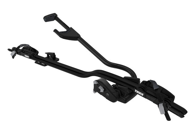 Thule Dach-Fahrradträger ProRide 598 – für SquareBar Evo – bis 20 kg, bis 3" Reifen – schwarz