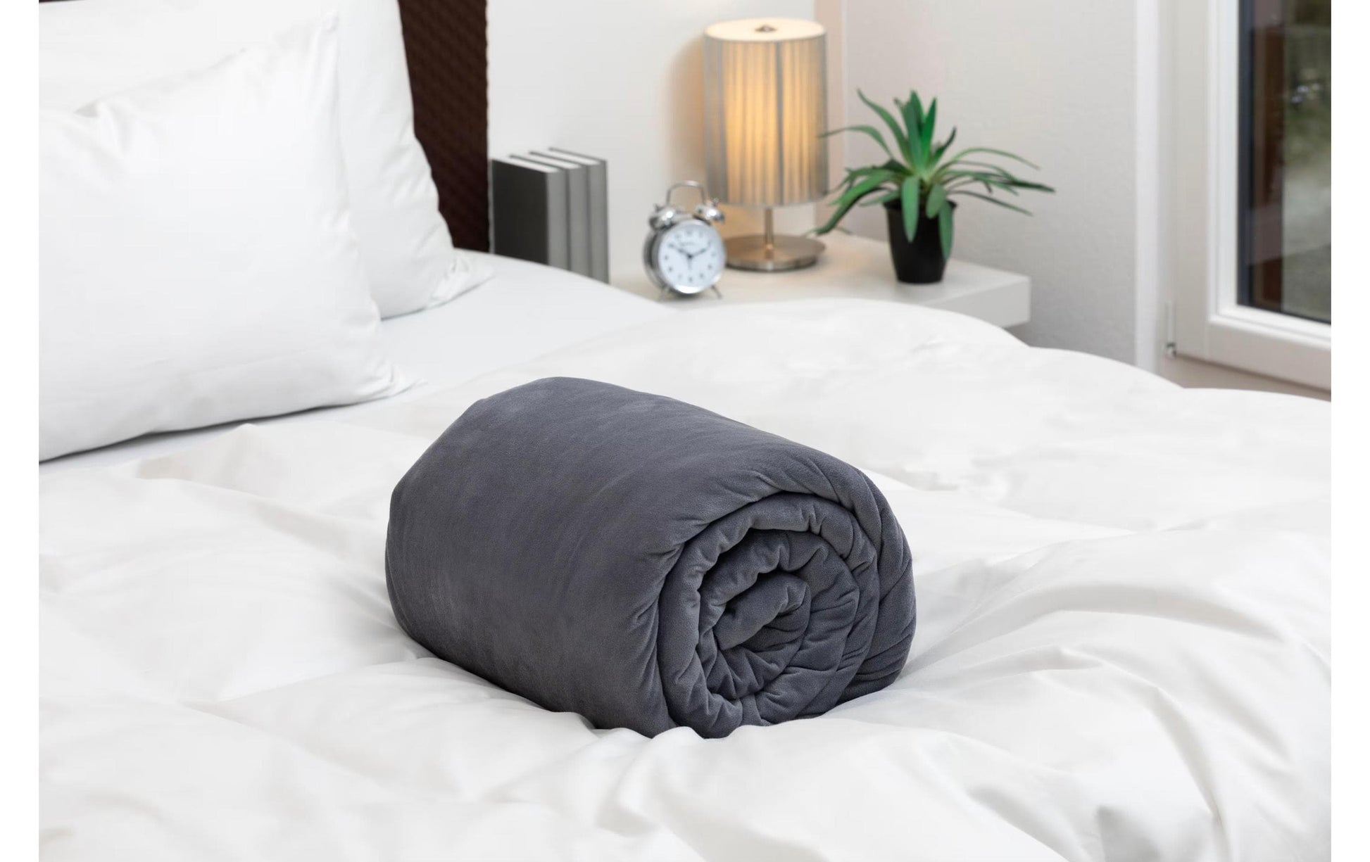 Cocon Gewichtsdecke 6,5 kg, Grau – Öko-Tex Standard 100, Grösse 160 × 210 cm