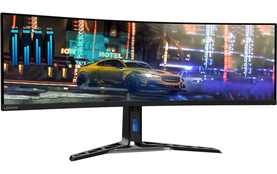 Lenovo Legion R45w-30 – Monitor, 44,5", VA, 170 Hz, 450 cd/m², KVM, USB-C, Gebogen, VESA 100 × 100, Schwarz