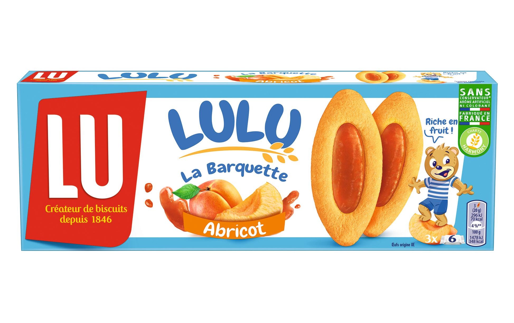 LU Barquette Guetzli – Aprikose – 6 Stück