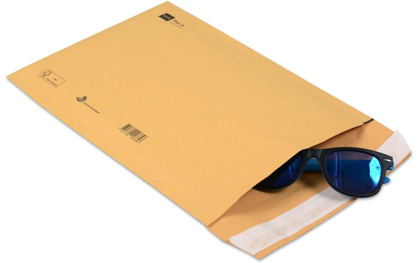 Elco Seitenfaltentasche – 250 × 350 mm, selbstklebend, Papier, braun – 40 Stk.