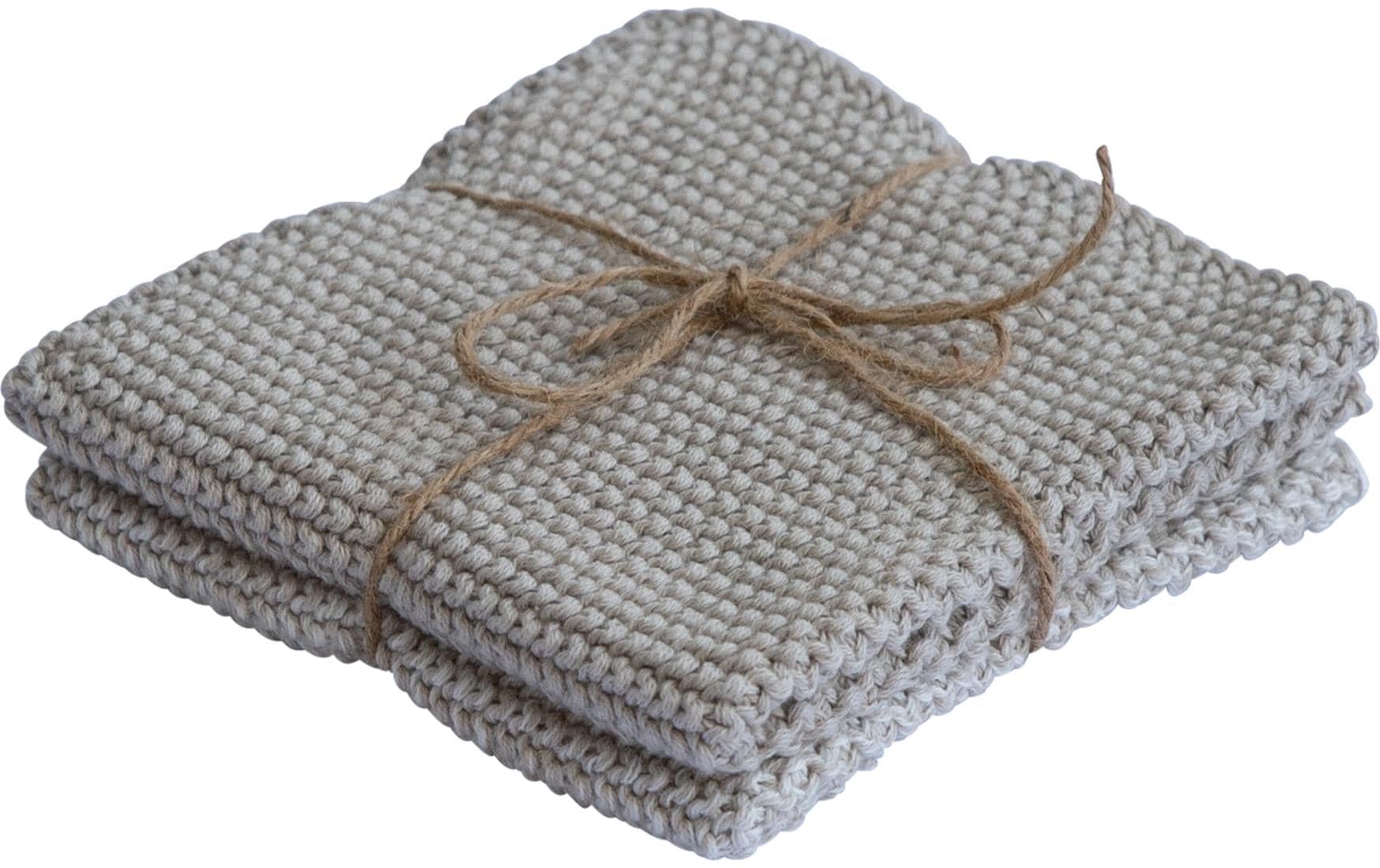PICHLER Abwaschlappen Lola – beige – 27 × 27 cm – Baumwolle – 2er-Set