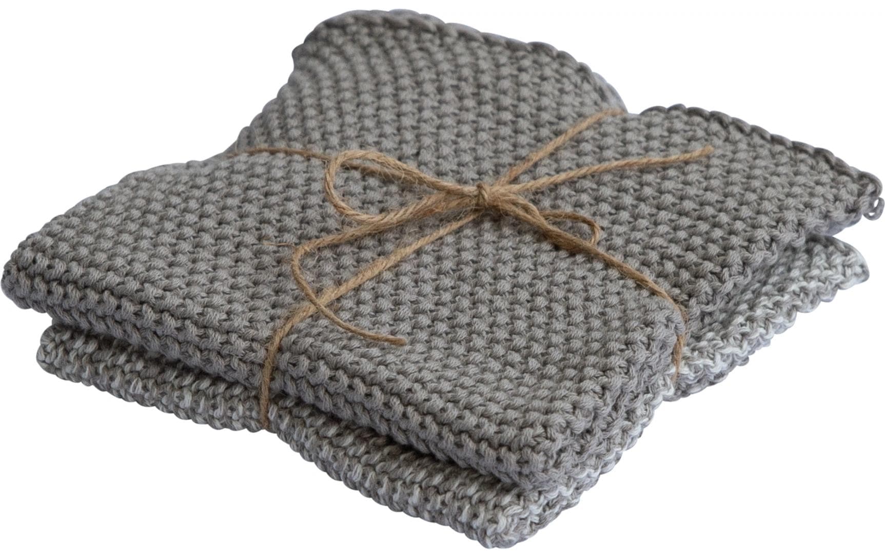 Pichler Abwaschlappen Lola – grau – 27 × 27 cm – Baumwolle – 2er-Set