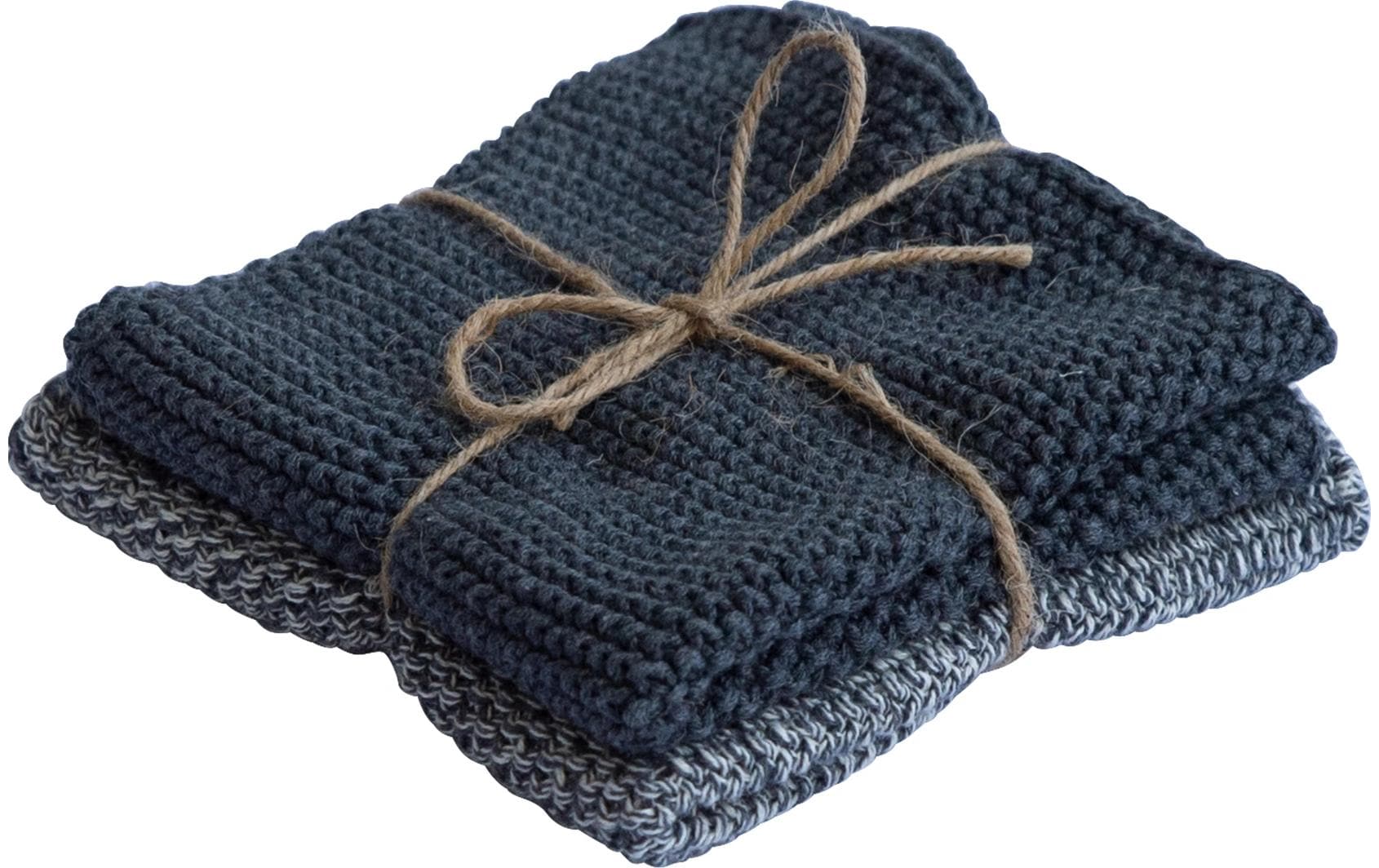 Pichler Abwaschlappen Lola – dunkelgrau – 27 × 27 cm – Baumwolle – 2er-Set