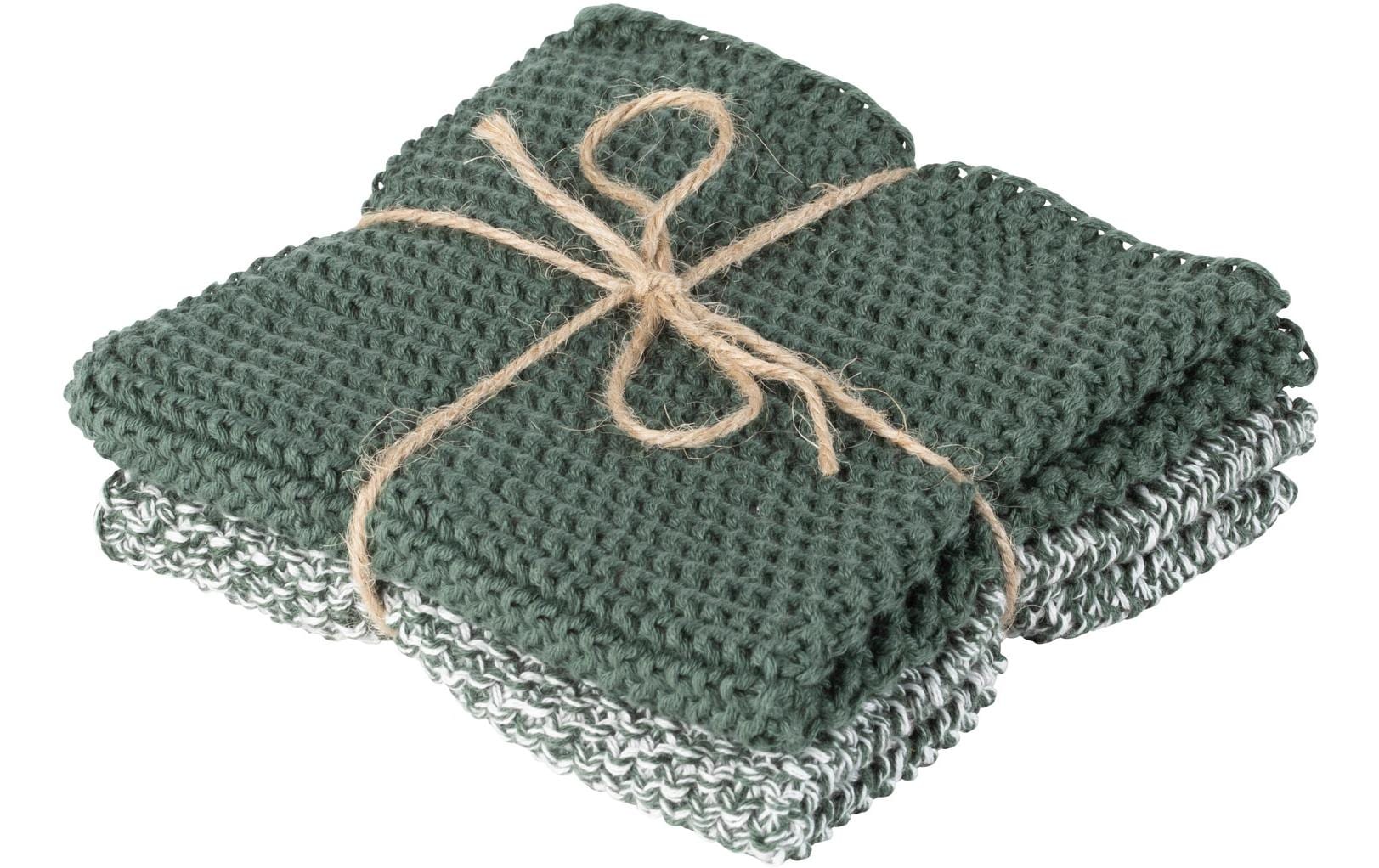 PICHLER Abwaschlappen Lola – grün – 27 × 27 cm – Baumwolle – 2er-Set