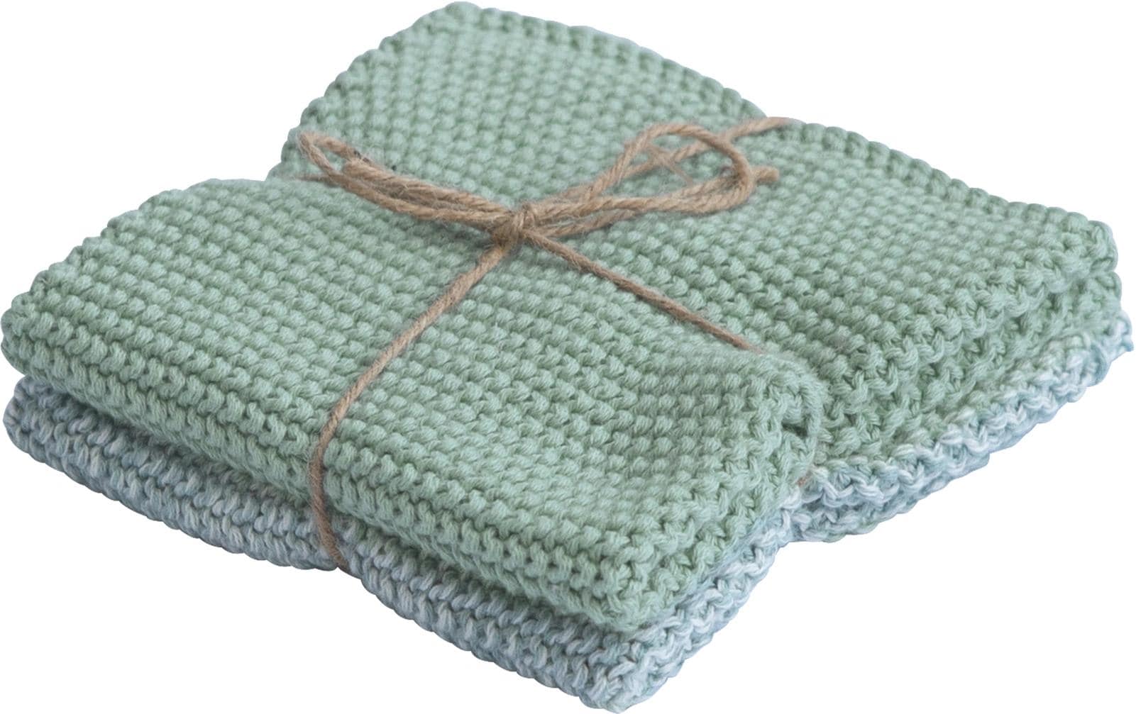 PICHLER Abwaschlappen Lola – hellgrün, 27 × 27 cm, Baumwolle, 2er-Set