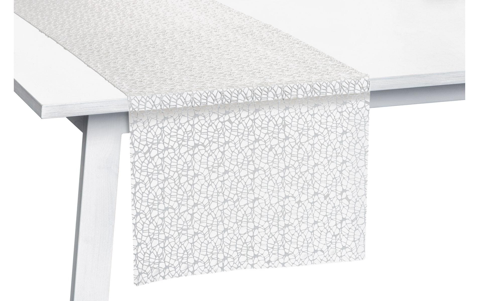 Pichler Tischläufer – Polyester, Weiss, 45 cm × 1,4 m