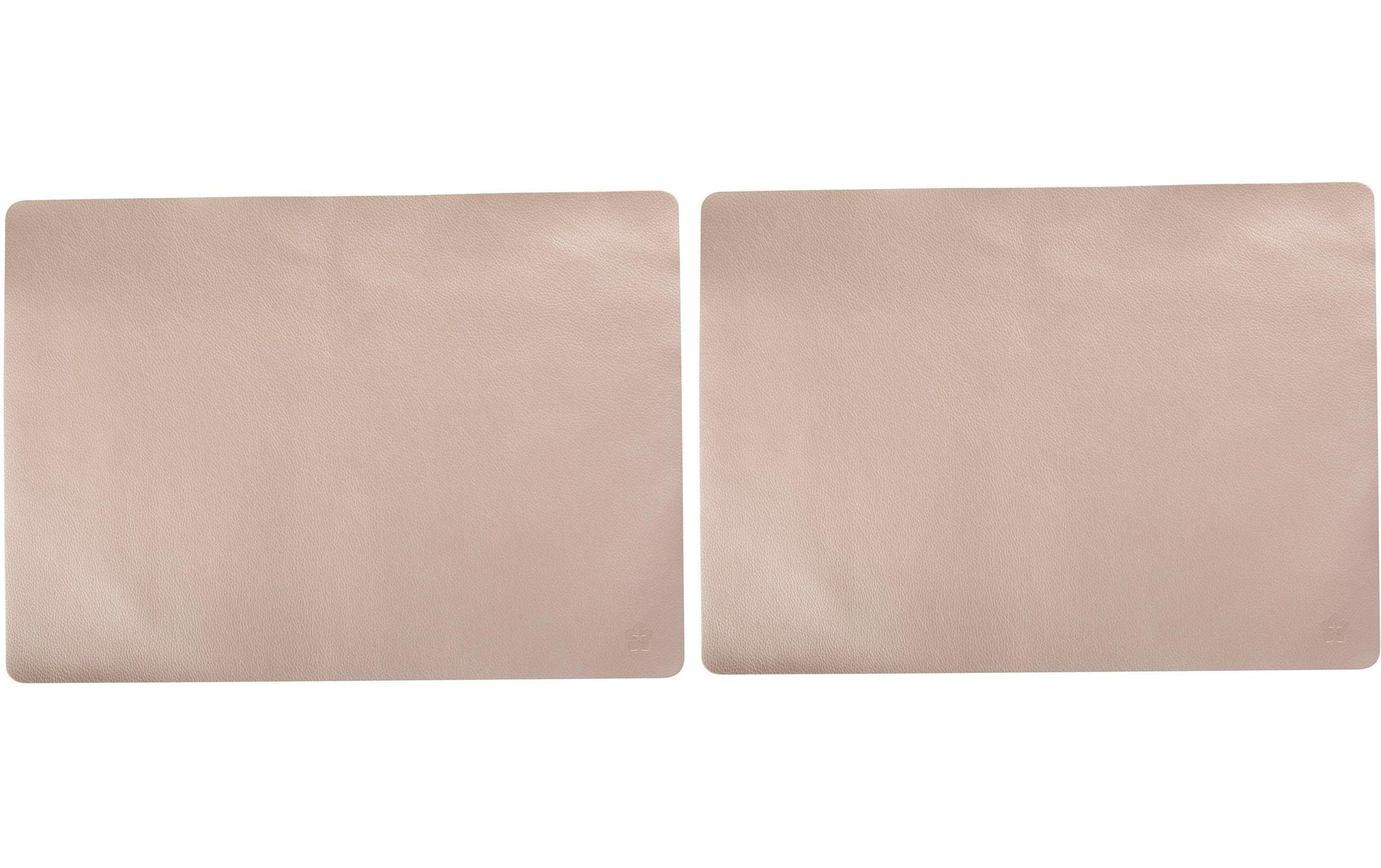 Pichler Tischset Pearl – Kunstleder (PU), Roségold, 46 × 33 cm – 2er-Set