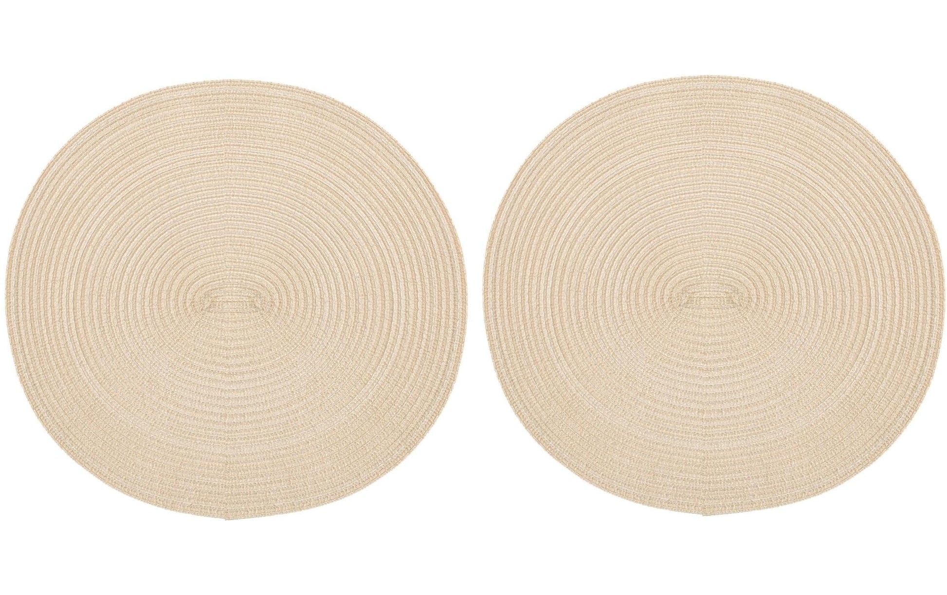 Pichler Tischset – rund, Polyester, Creme, Ø38 cm – 2er-Set