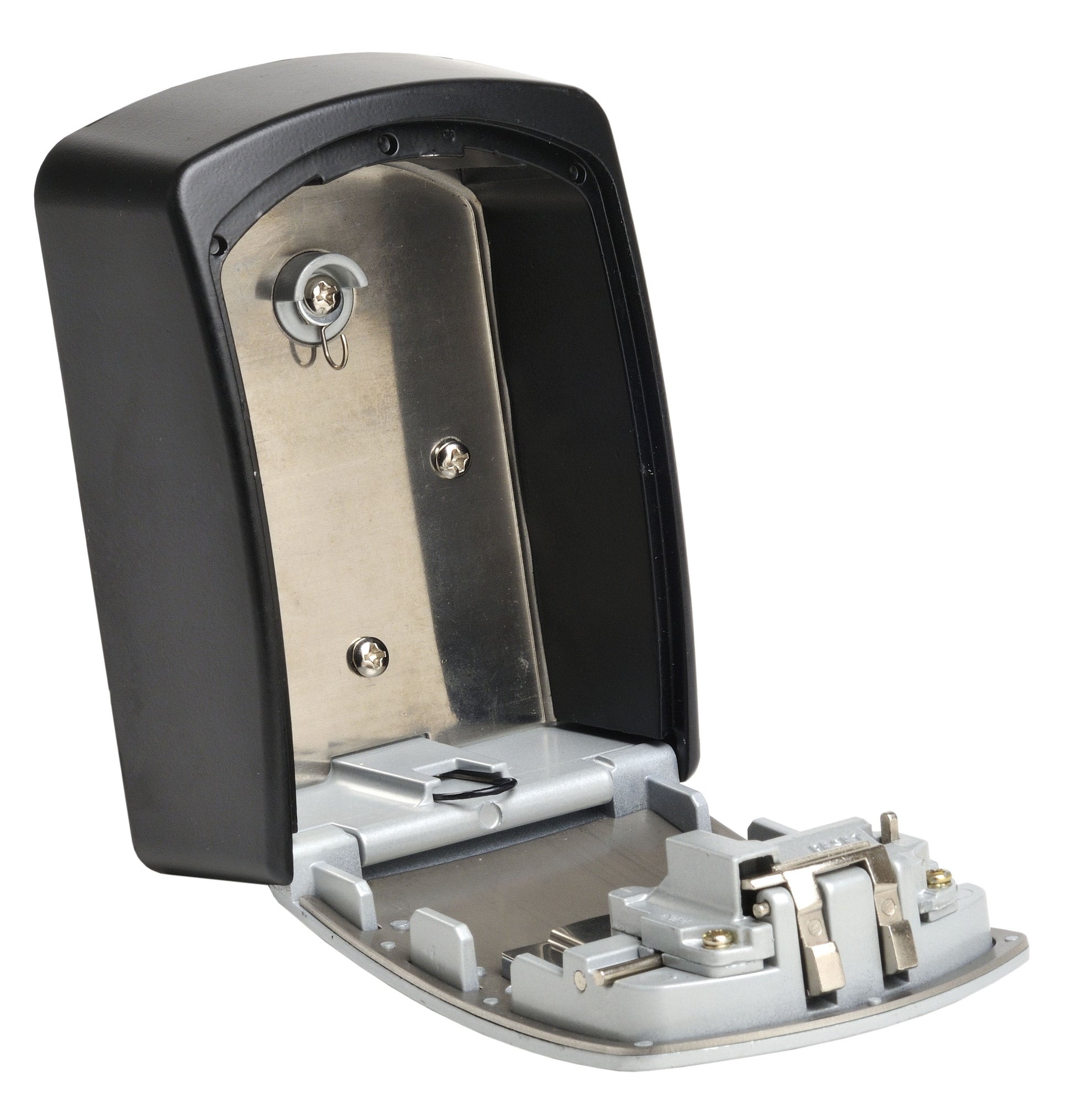 Master Lock Schlüsselsafe 5403EURD – Elektronikschloss – 105 × 51 × 146 mm – Wasserfest – Schwarz