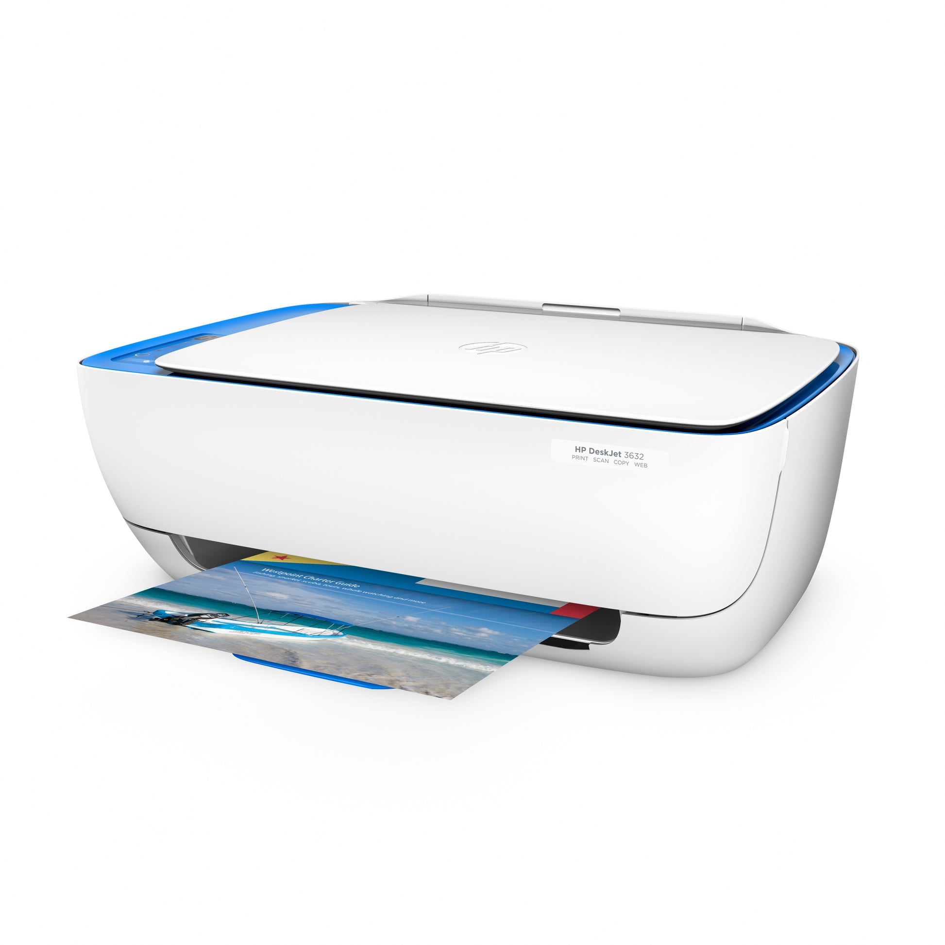 HP DeskJet 3632 – Farbtintenstrahl-Multifunktionsdrucker, A4, 3-in-1, WLAN, AirPrint