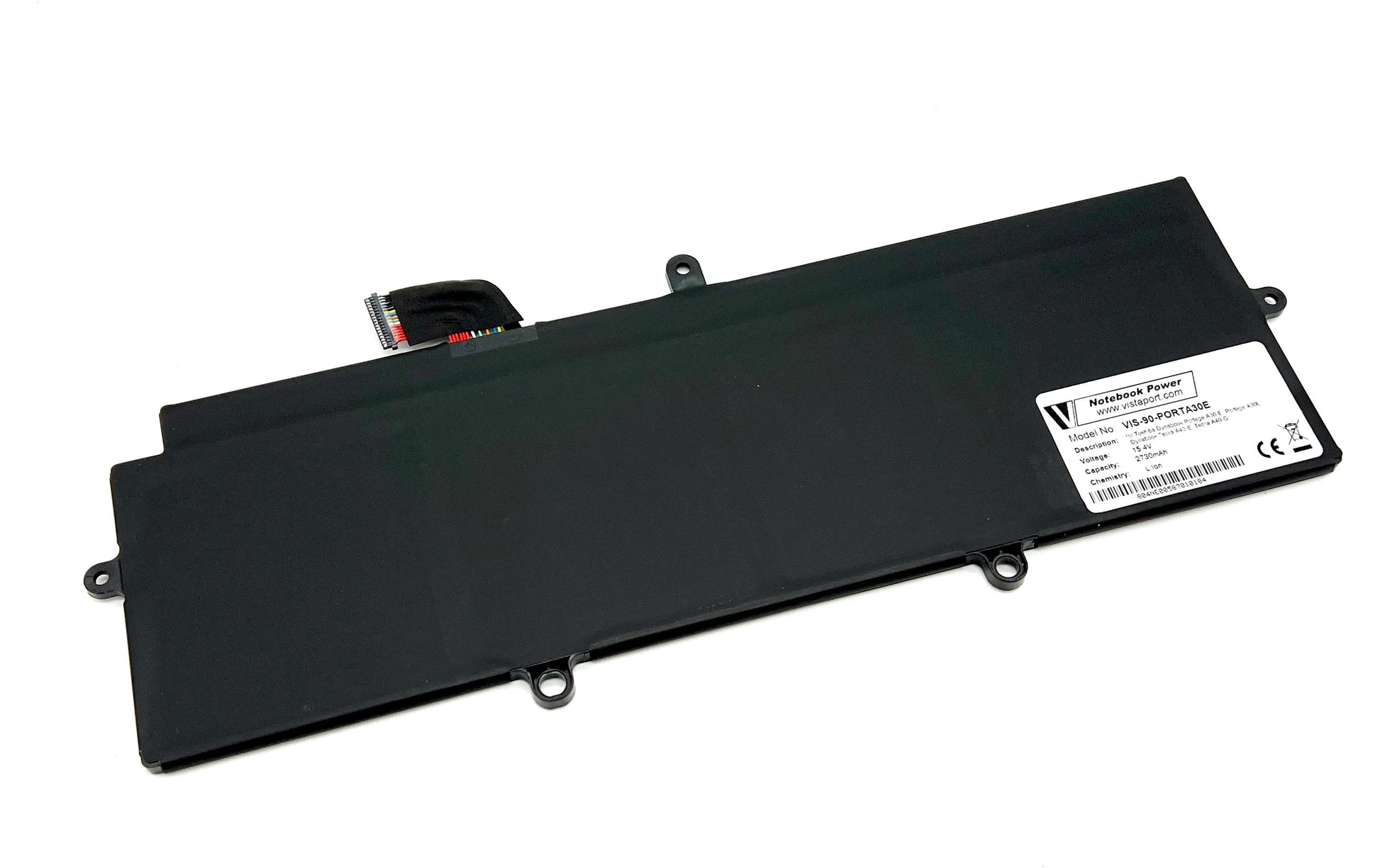 Vistaport Notebook-Akku – für Dynabook Portege A30-E/X30L-G, Tecra A40-E/G – 42 Wh, 15,4 V – Schwarz