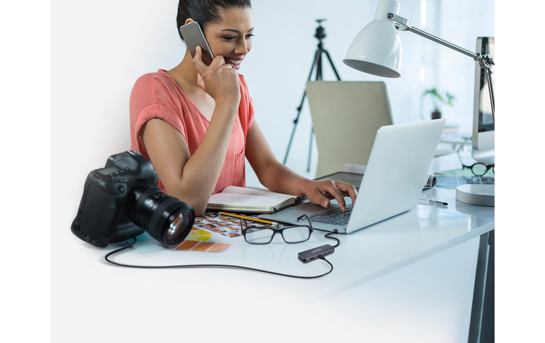 D-Link DUB-2325/E USB-Hub – USB-C, 2× USB-A, SD/microSD, für Windows/Mac