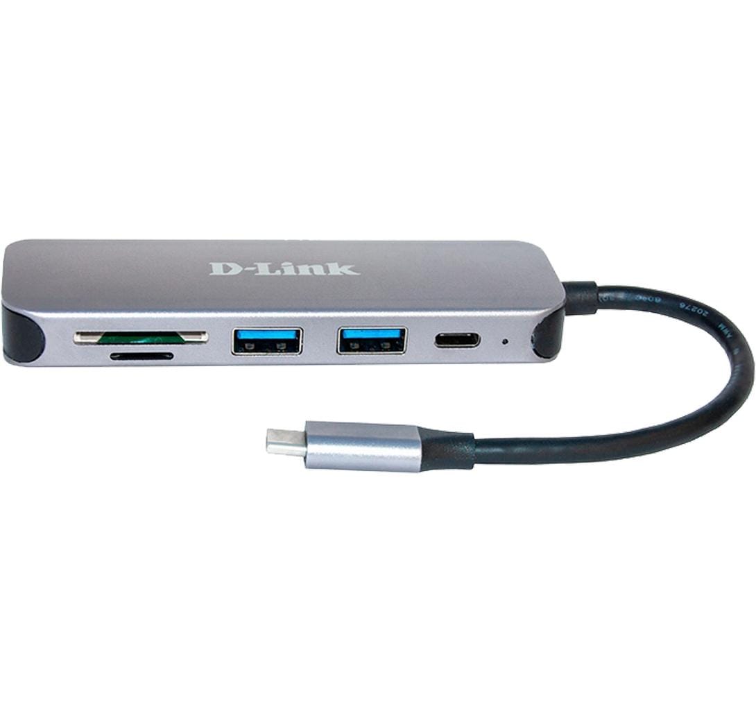 D-Link DUB-2325/E USB-Hub – USB-C, 2× USB-A, SD/microSD, für Windows/Mac