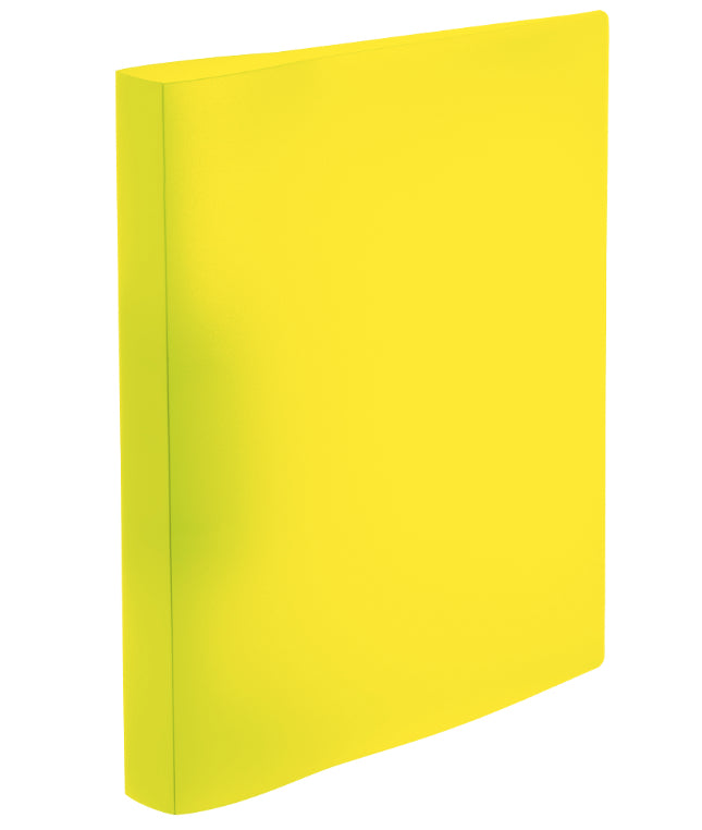 HERMA Ringbuch – A4 Hochformat – 2-Ring, Rücken 35 mm – Neongelb, Kunststoff, mit Niederhalter