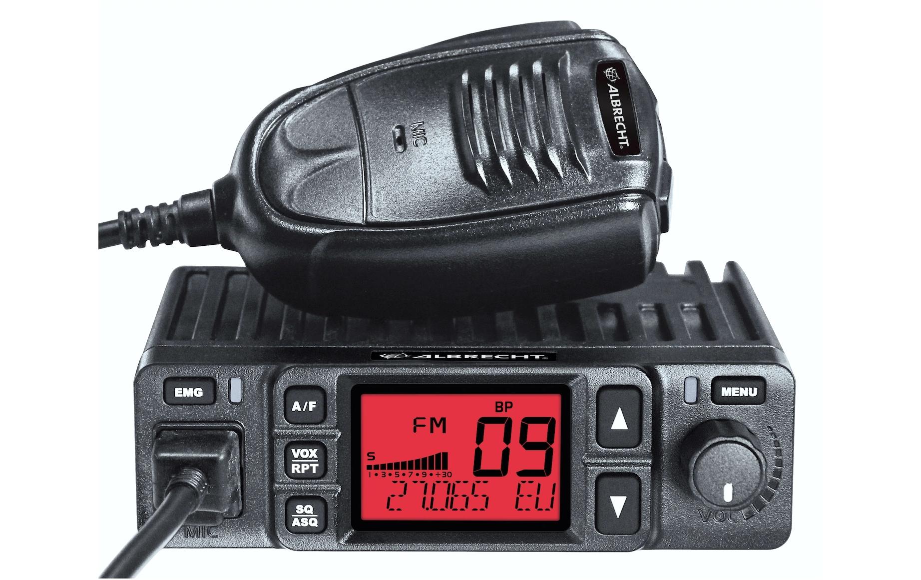 Albrecht AE6290 – CB-Funkgerät, Netzbetrieb 12/24 V, RJ-45 (Westernstecker), Schwarz