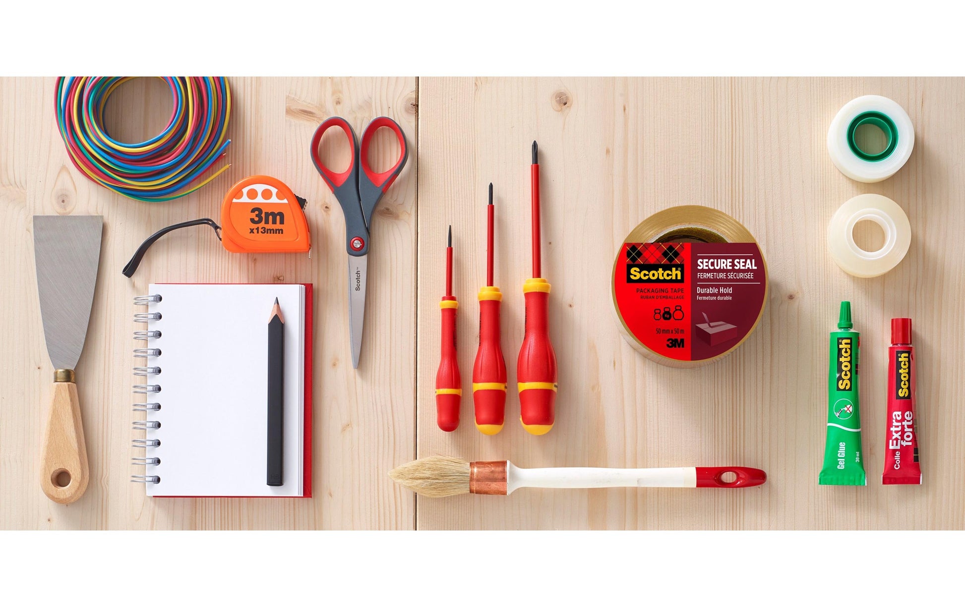 Scotch Verpackungsbandabroller – für Verpackungsband bis 50 mm, inkl. 2 Rollen