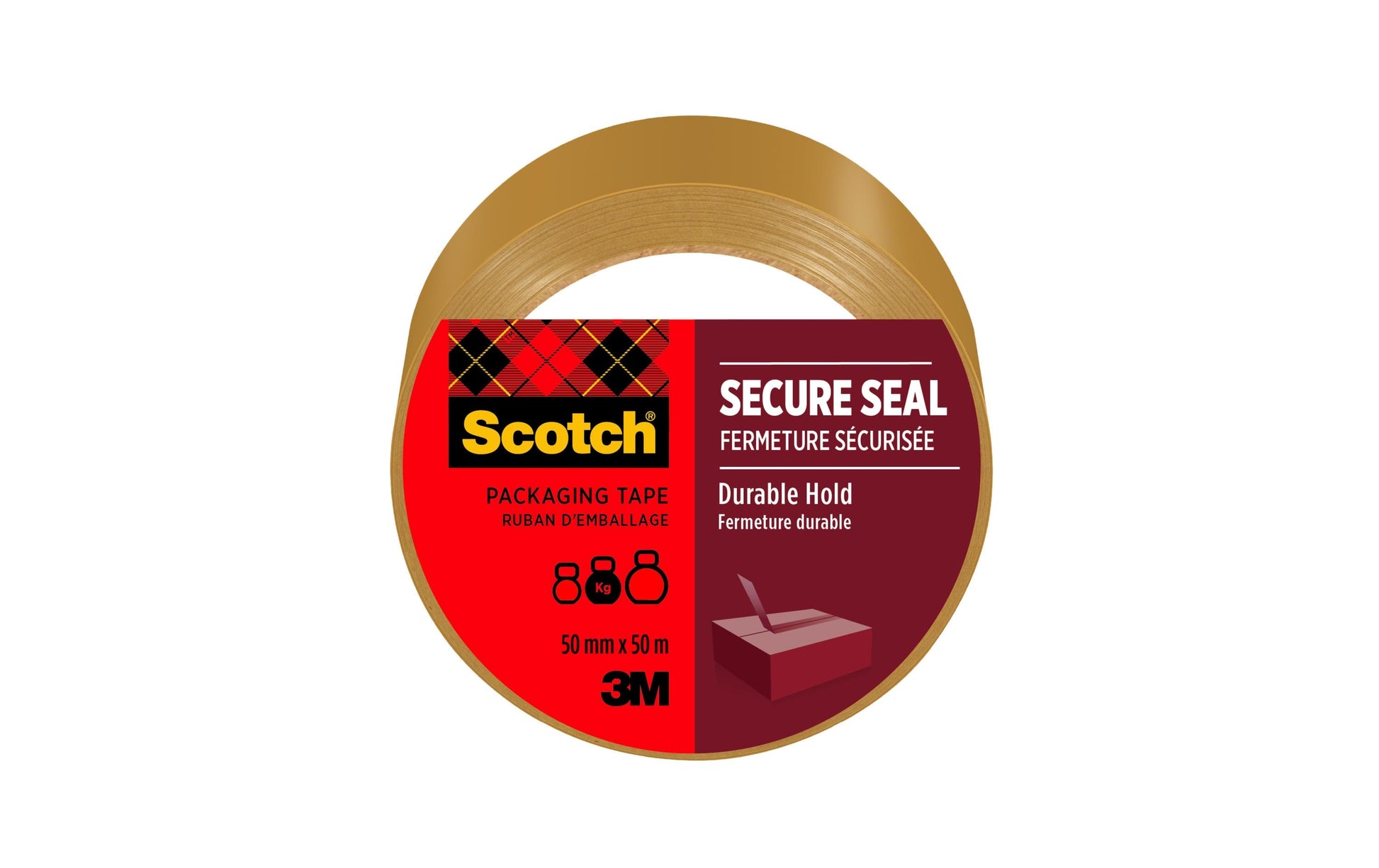 3M Scotch – Verpackungsklebeband, Braun, Extra Stark – 50 mm × 50 m – 1 Stück