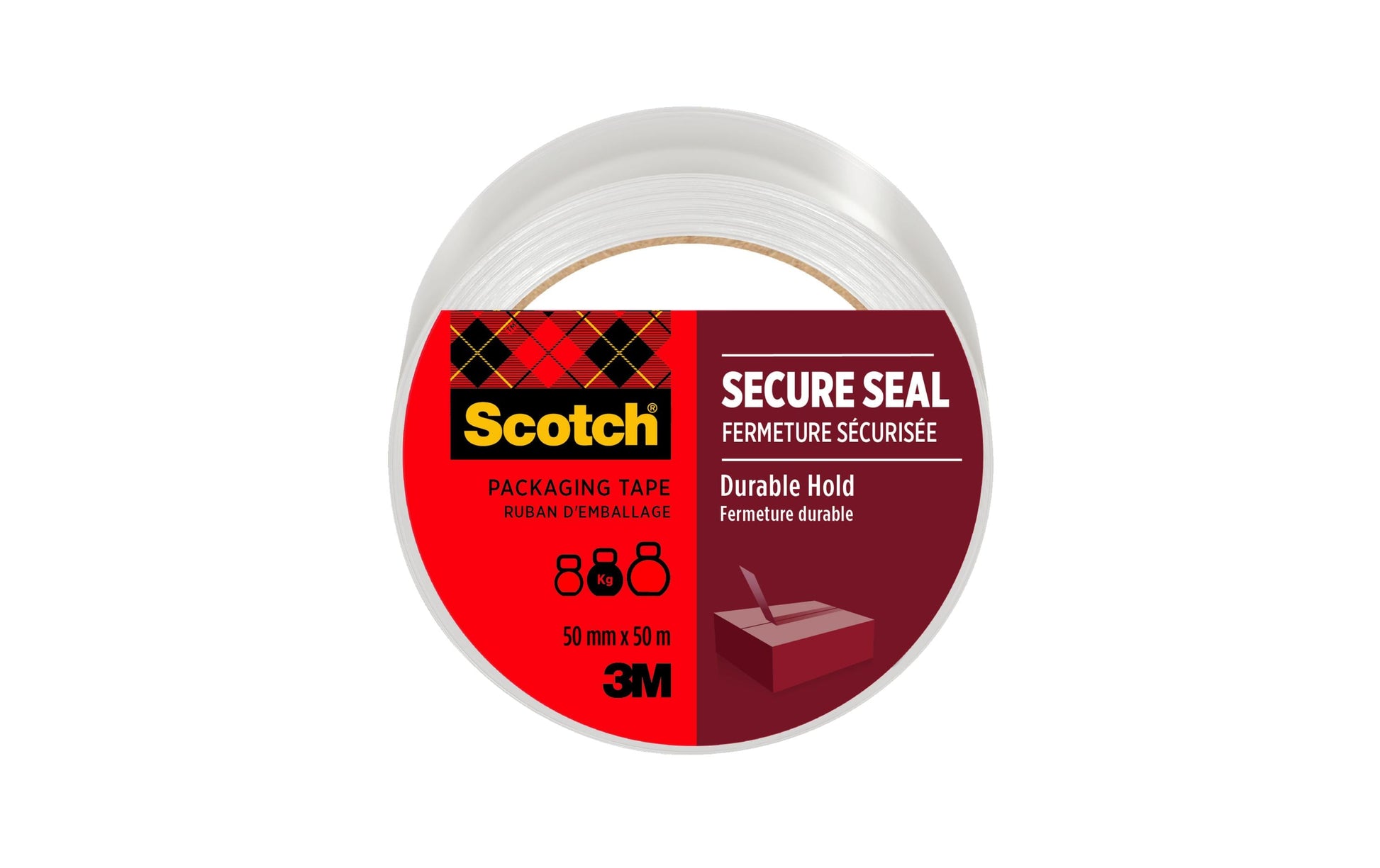 Scotch Verpackungsklebeband, transparent, extra stark – 50 mm × 50 m – 1 Stück