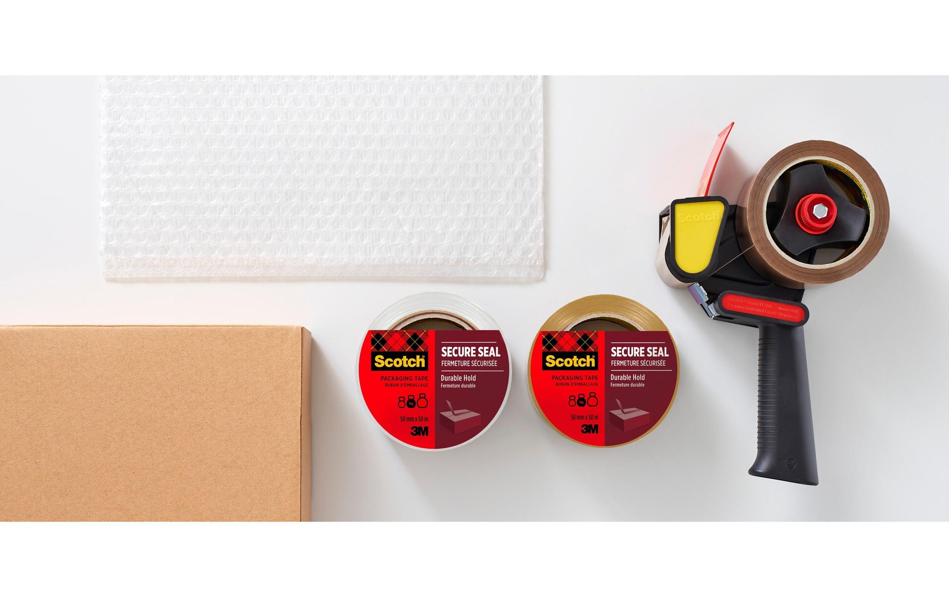 Scotch Verpackungsbandabroller – für Verpackungsband bis 50 mm, inkl. 2 Rollen