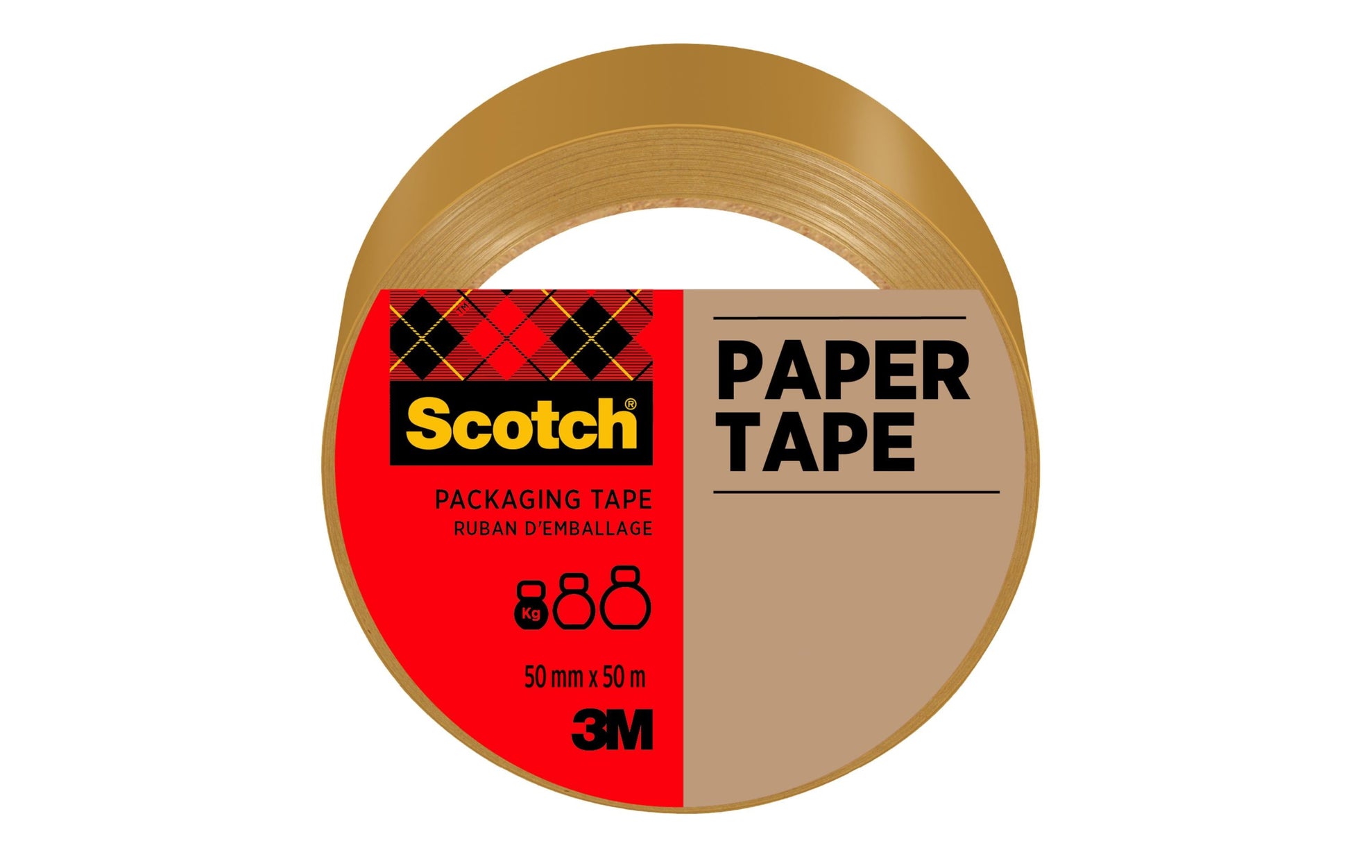 Scotch Verpackungsband – permanent, glatt, Papier, 50 mm × 50 m, braun, Kern Ø 75 mm
