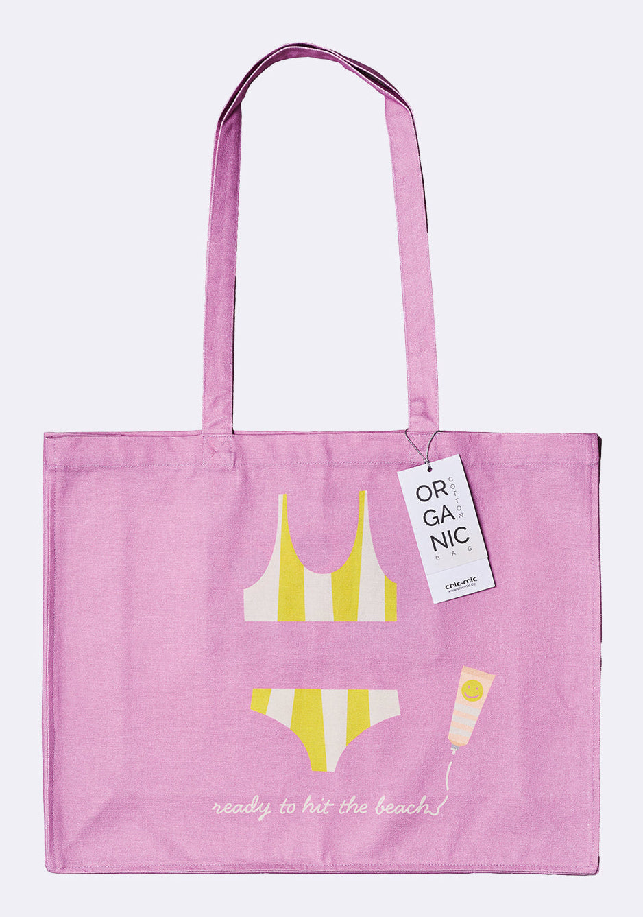 Chic-mic Stofftasche Bio-Baumwolle, Rosa, 480×420×140 mm