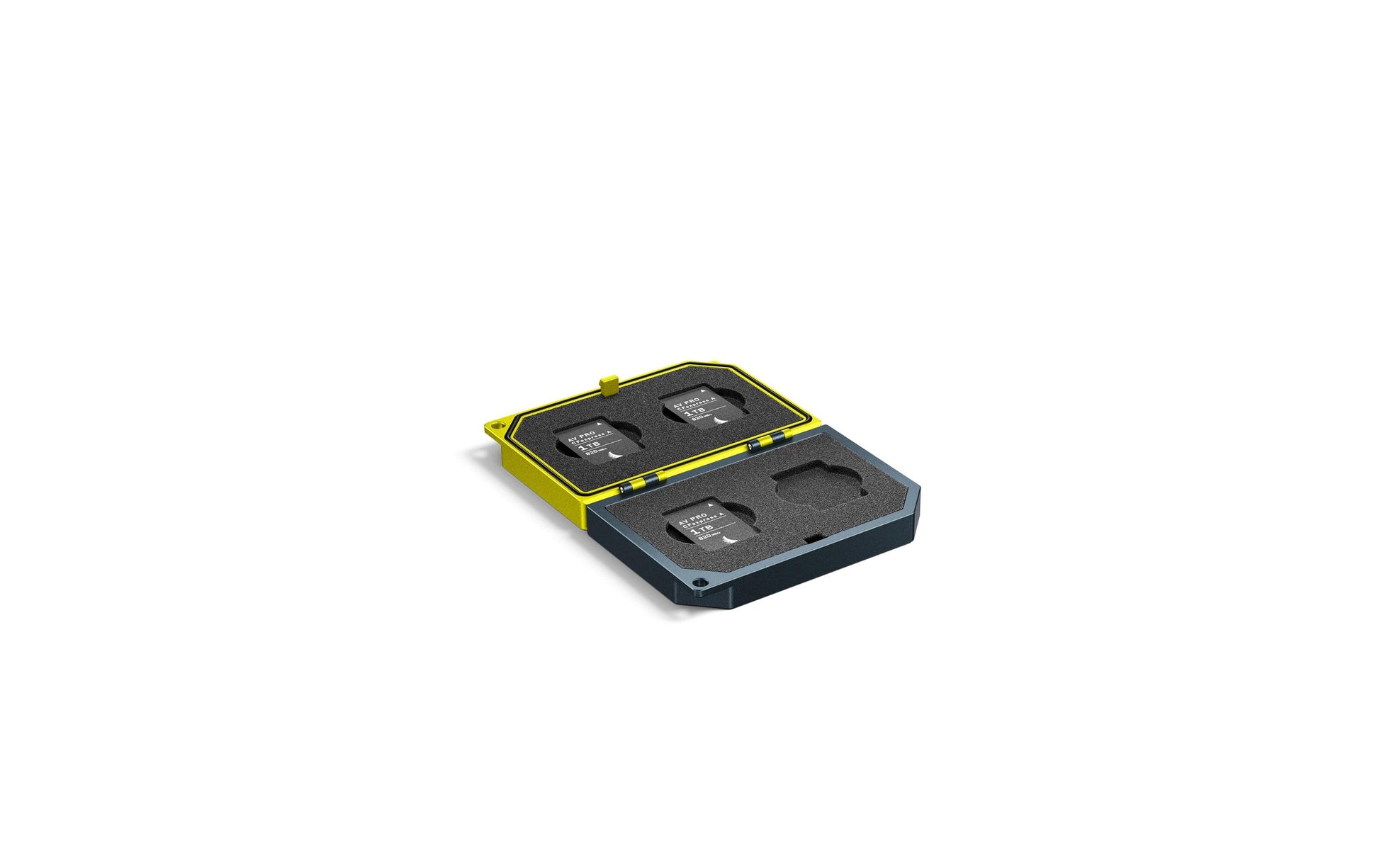 Angelbird Technologies Angelbird Media Tank Speicherkartenetui – 4-fach für CFexpress Typ A, Aluminium, 95 × 70 × 22,5 mm – Schwarz