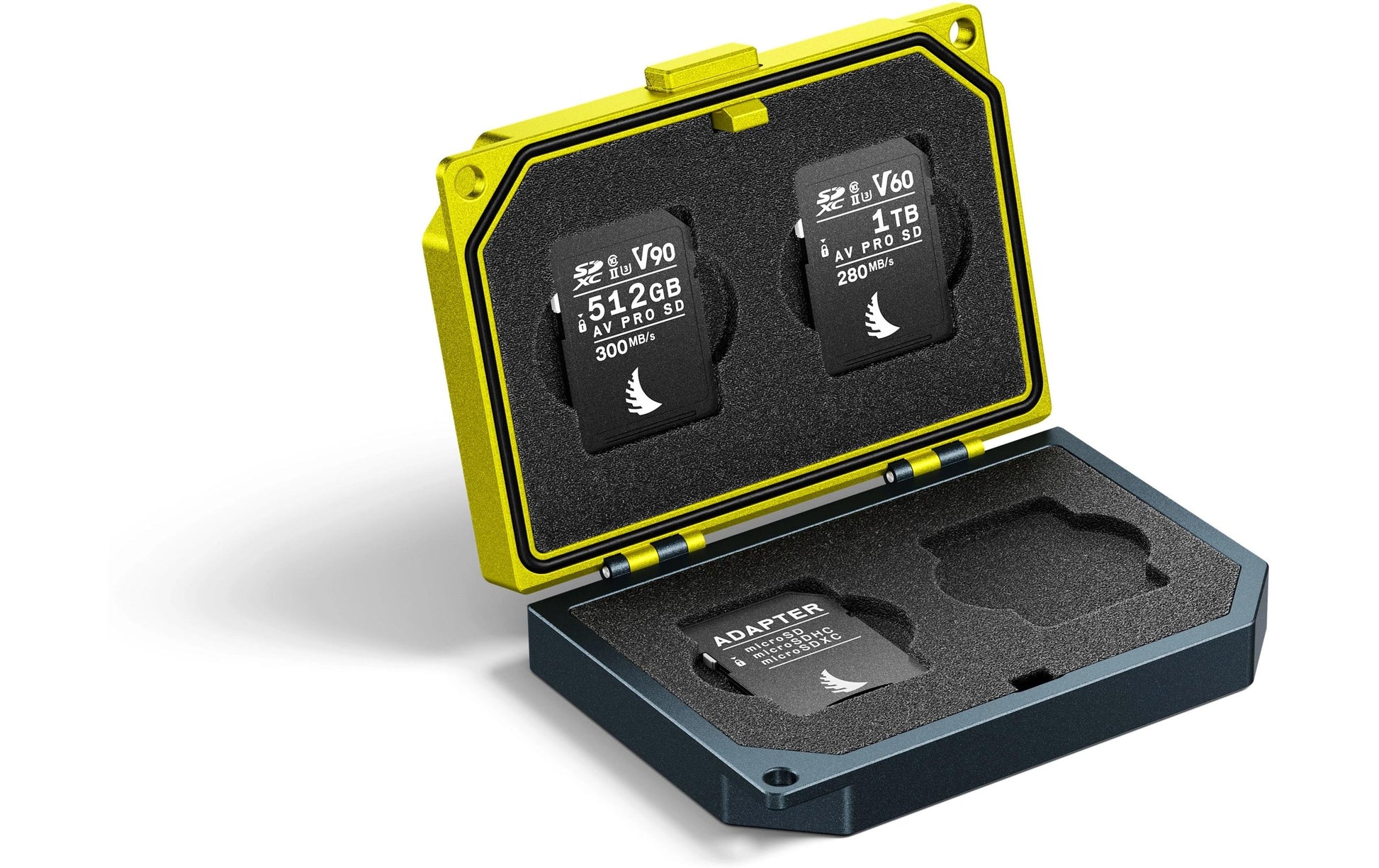 Angelbird Technologies Angelbird Media Tank SD Speicherkartenetui – 4 Karten, Aluminium – für SD Karten – Schwarz