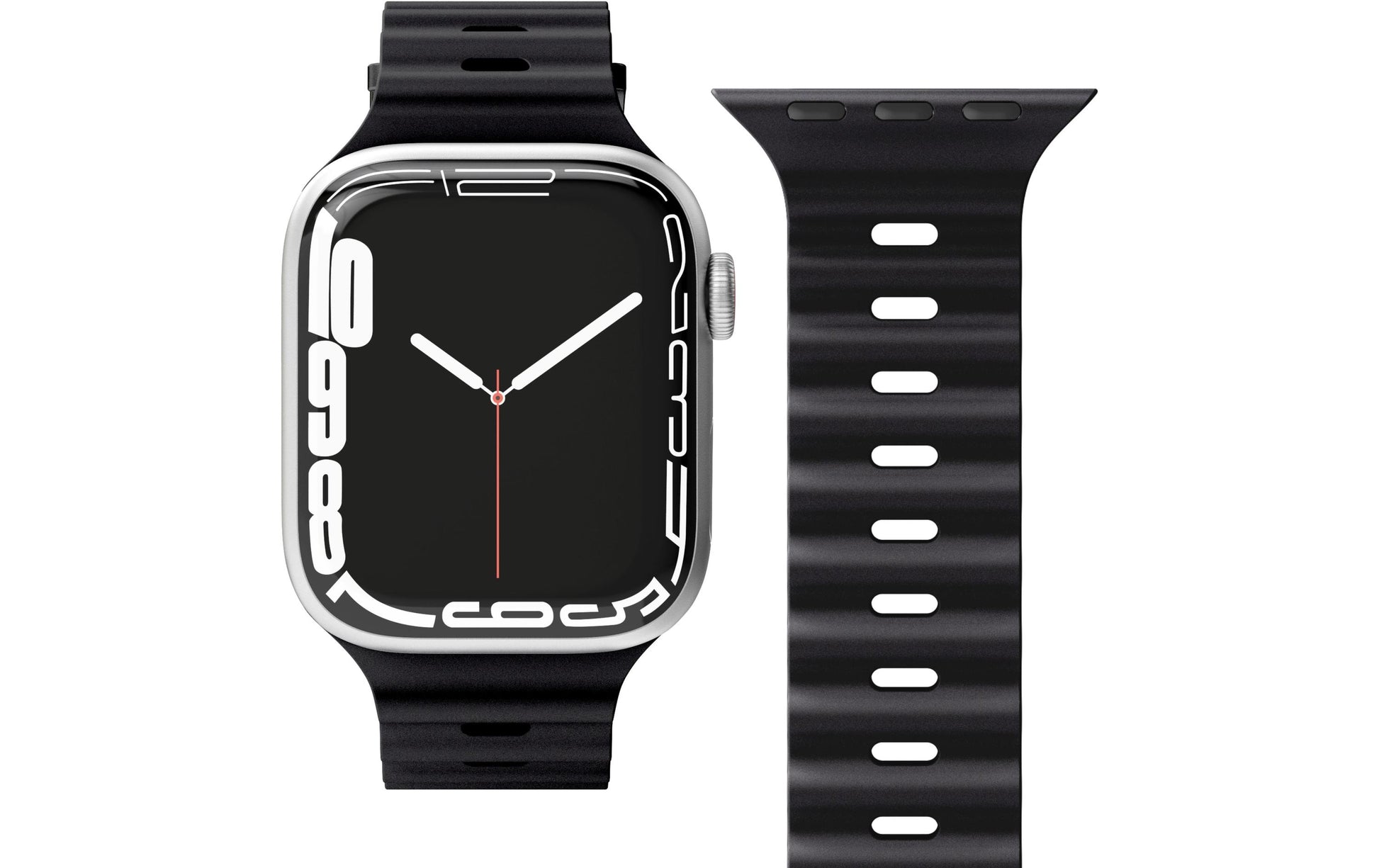 Vonmählen Wave Band 1 – Sportarmband Schwarz, für Apple Watch 40 mm, 41 mm, 42 mm