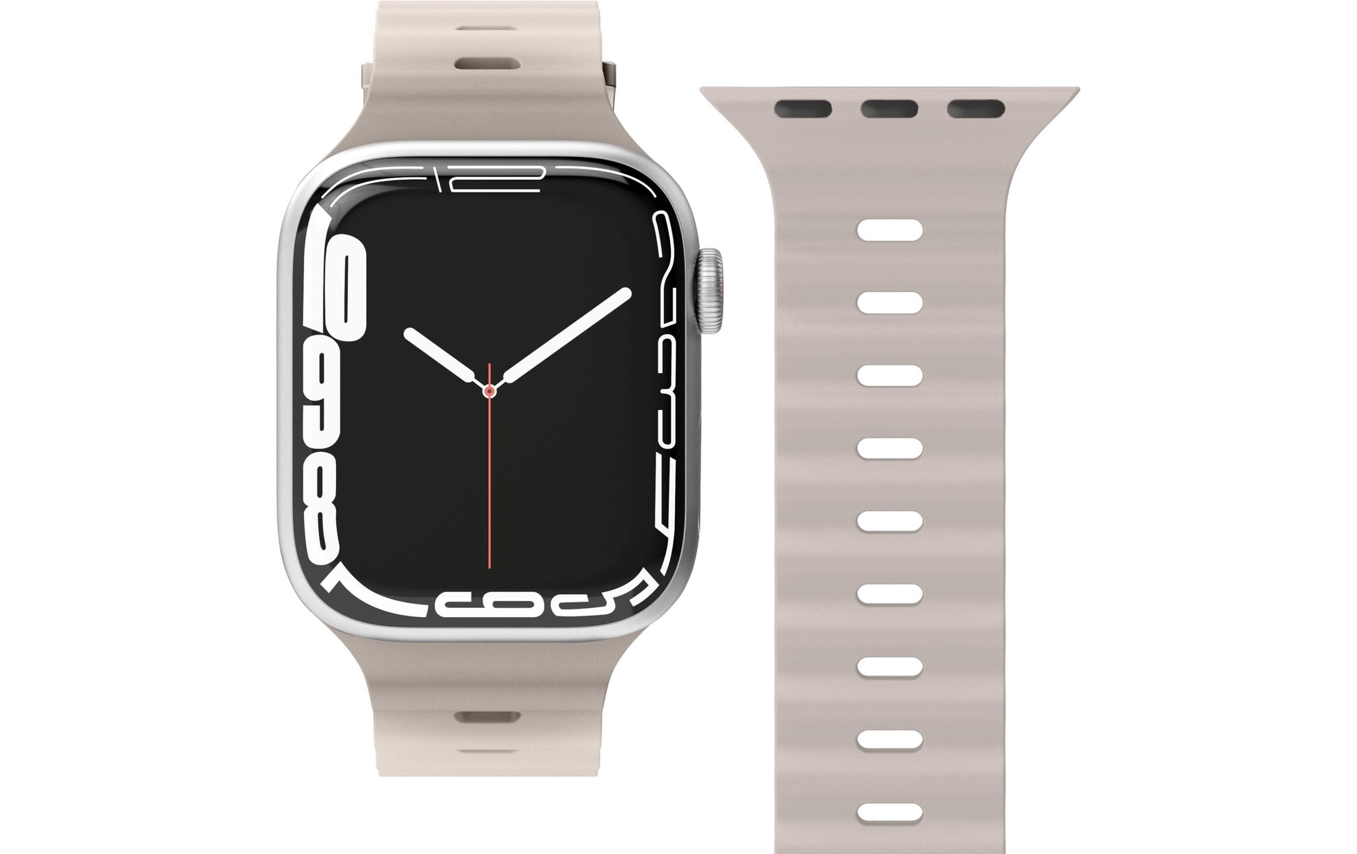Vonmählen Wave Band 2 – Armband – für Apple Watch (verschiedene Grössen), Creme, Elastomer (T)