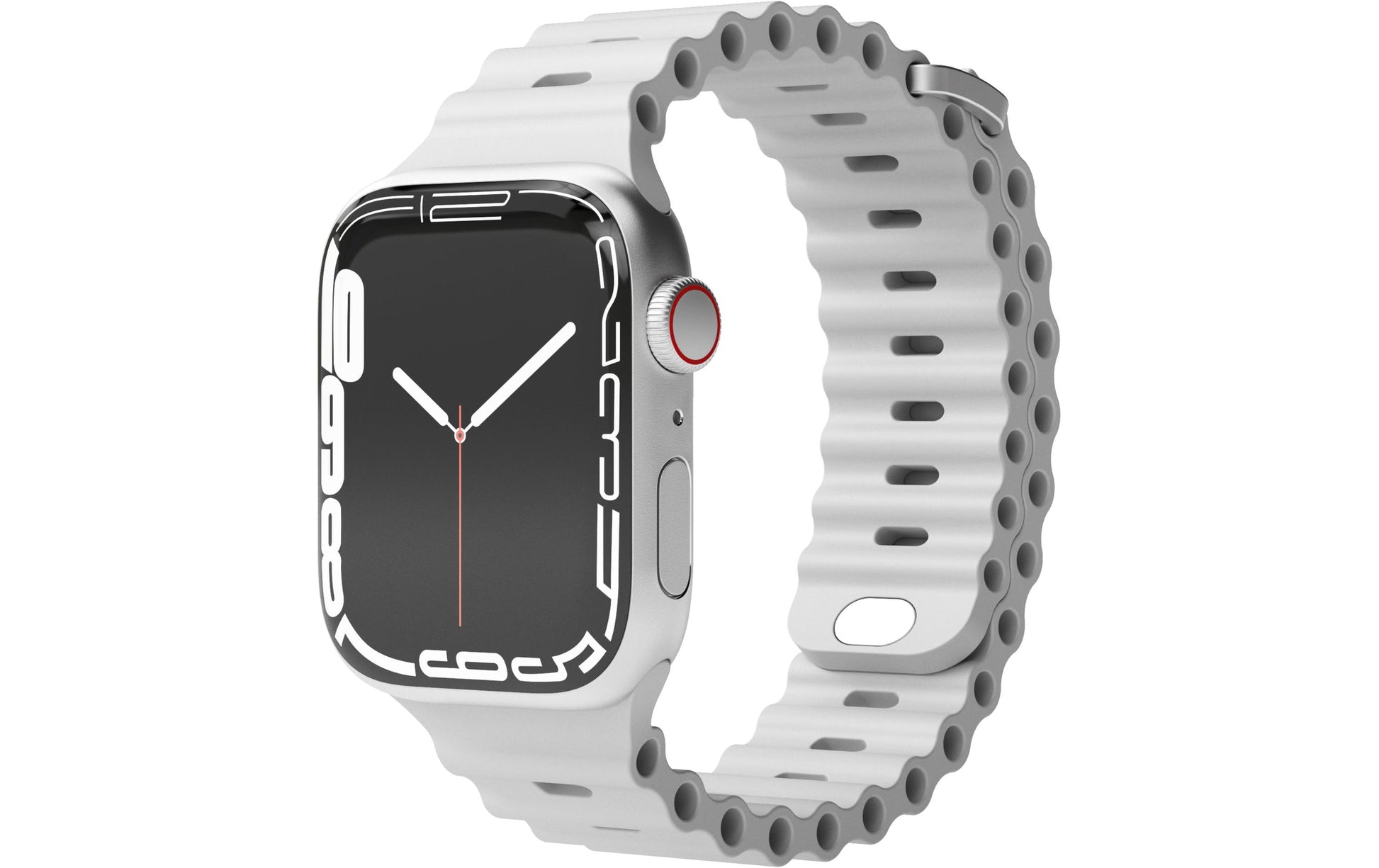 Vonmählen Wave Band 1 – Armband – für Apple Watch 38 mm, 40 mm, 41 mm, Grau, Silikon