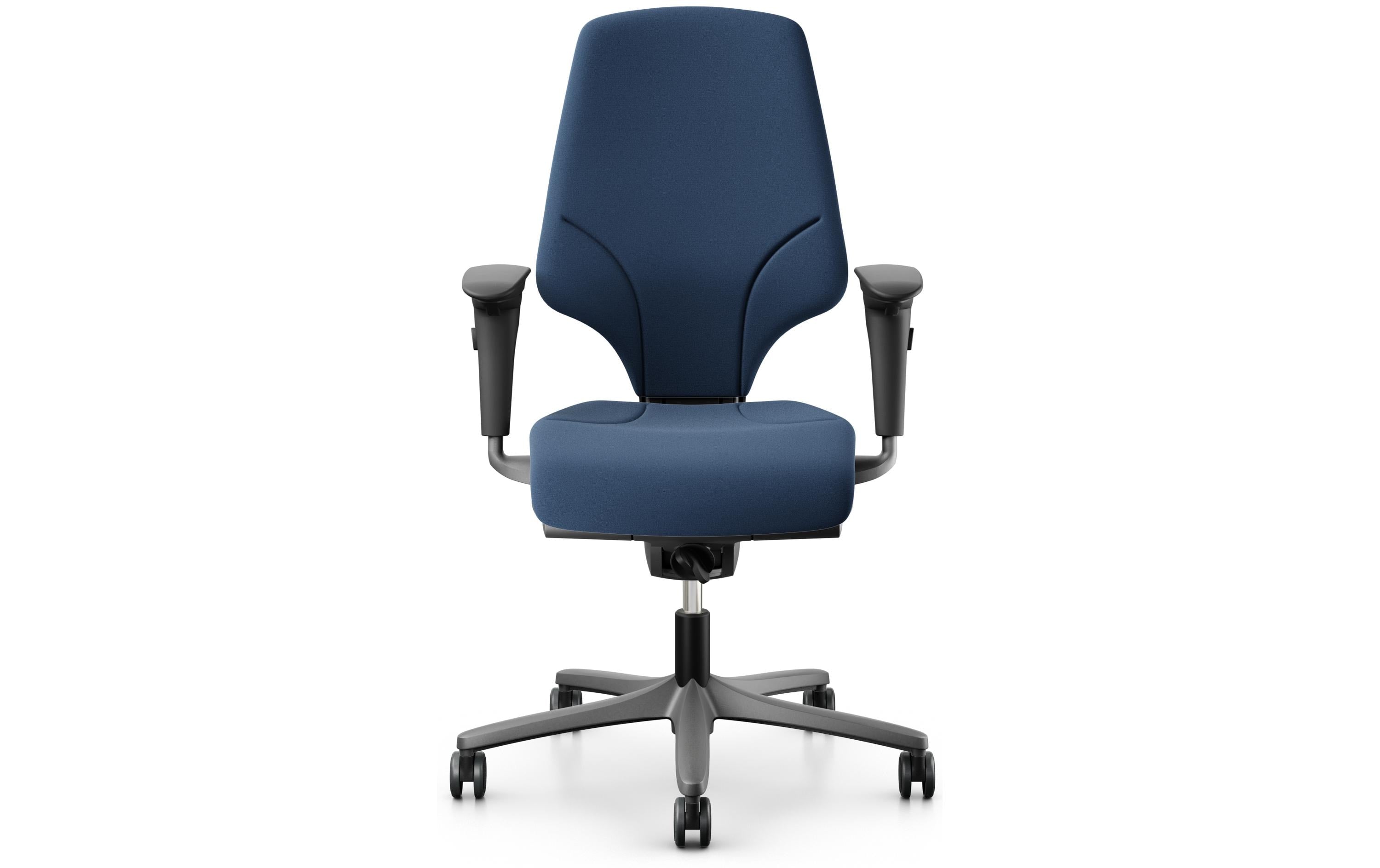 Giroflex Bürostuhl 64 – Sitzhöhe 40–52 cm, 130 kg, Dunkelblau