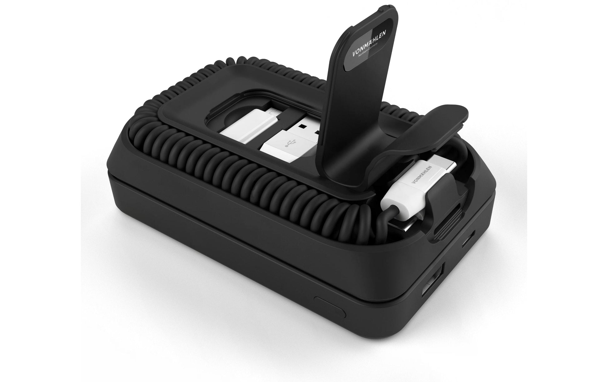Vonmählen MagSafe Powerbank 10000 mAh, PD 20 W, 1× USB-C, 1× USB-A, MagSafe, für iPhone (MagSafe), Schwarz