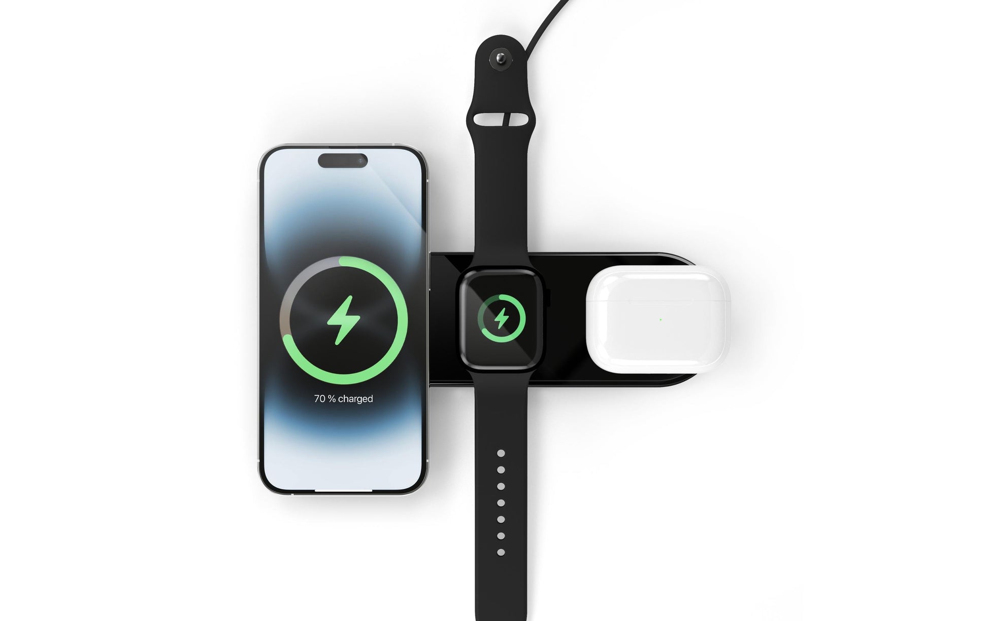 Vonmählen Aura Home Ladegerät – 3× Qi – für Kopfhörer, Smartphone, Smartwatch