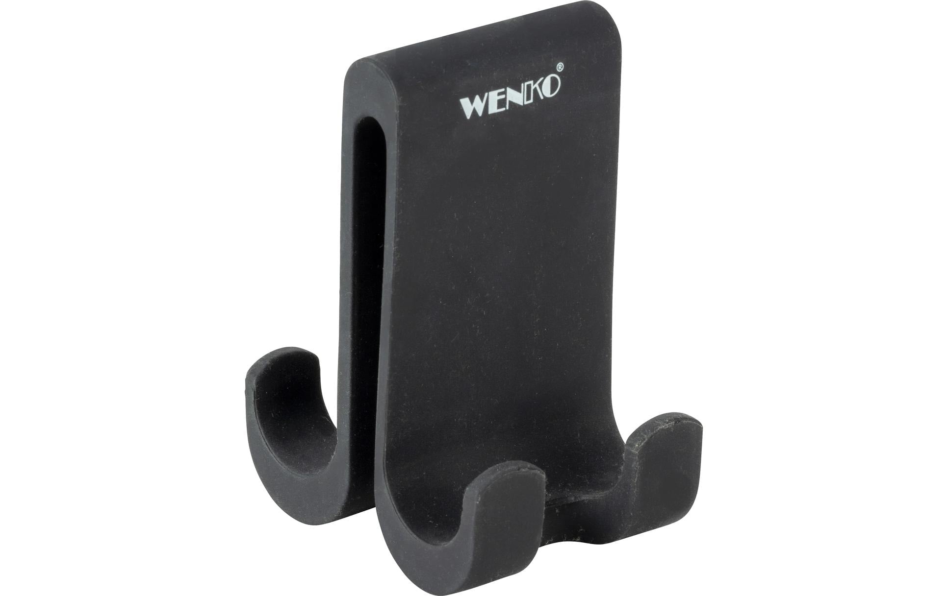 WENKO Haken Verna Duo – Silikon, 5×4,5×9,5 cm, Schwarz