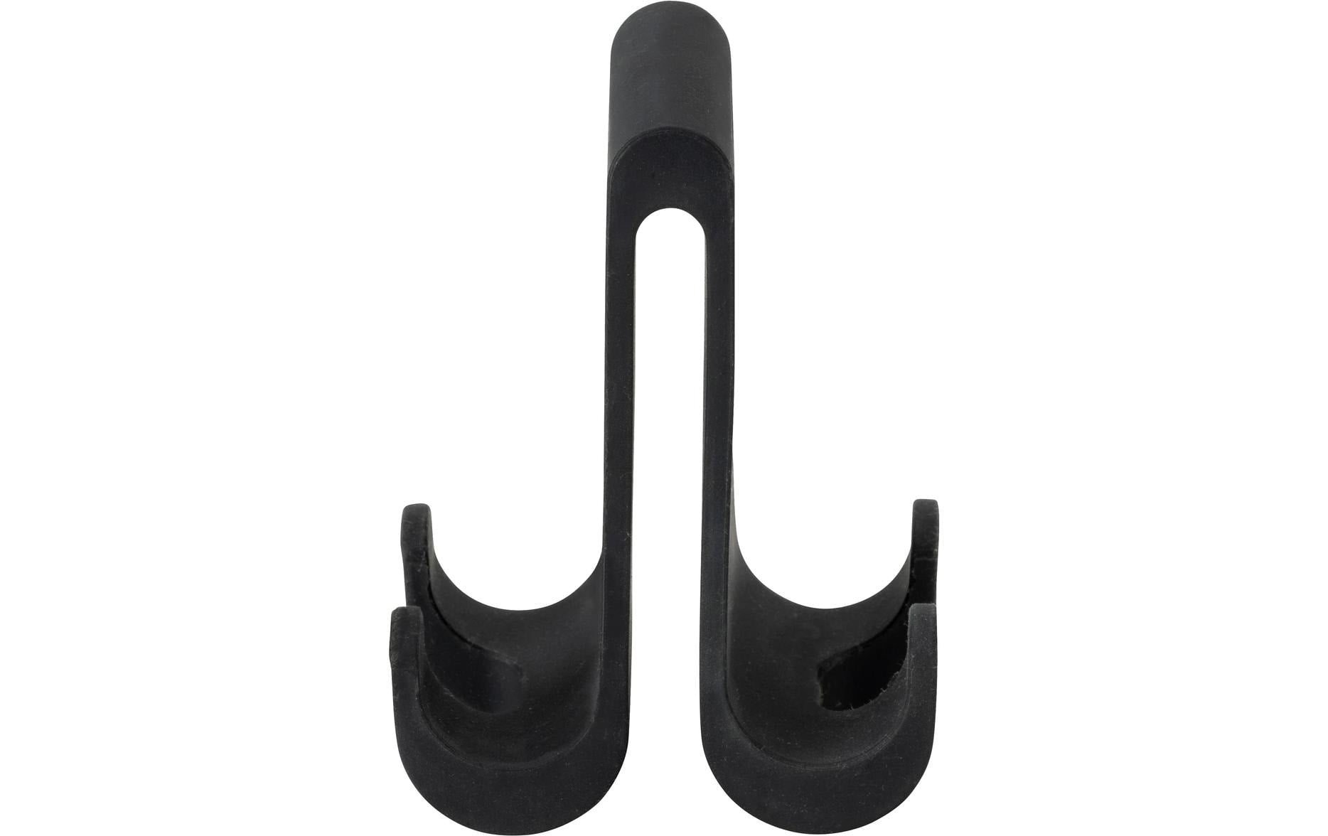 WENKO Haken Verna Duo – Silikon, 5×4,5×9,5 cm, Schwarz