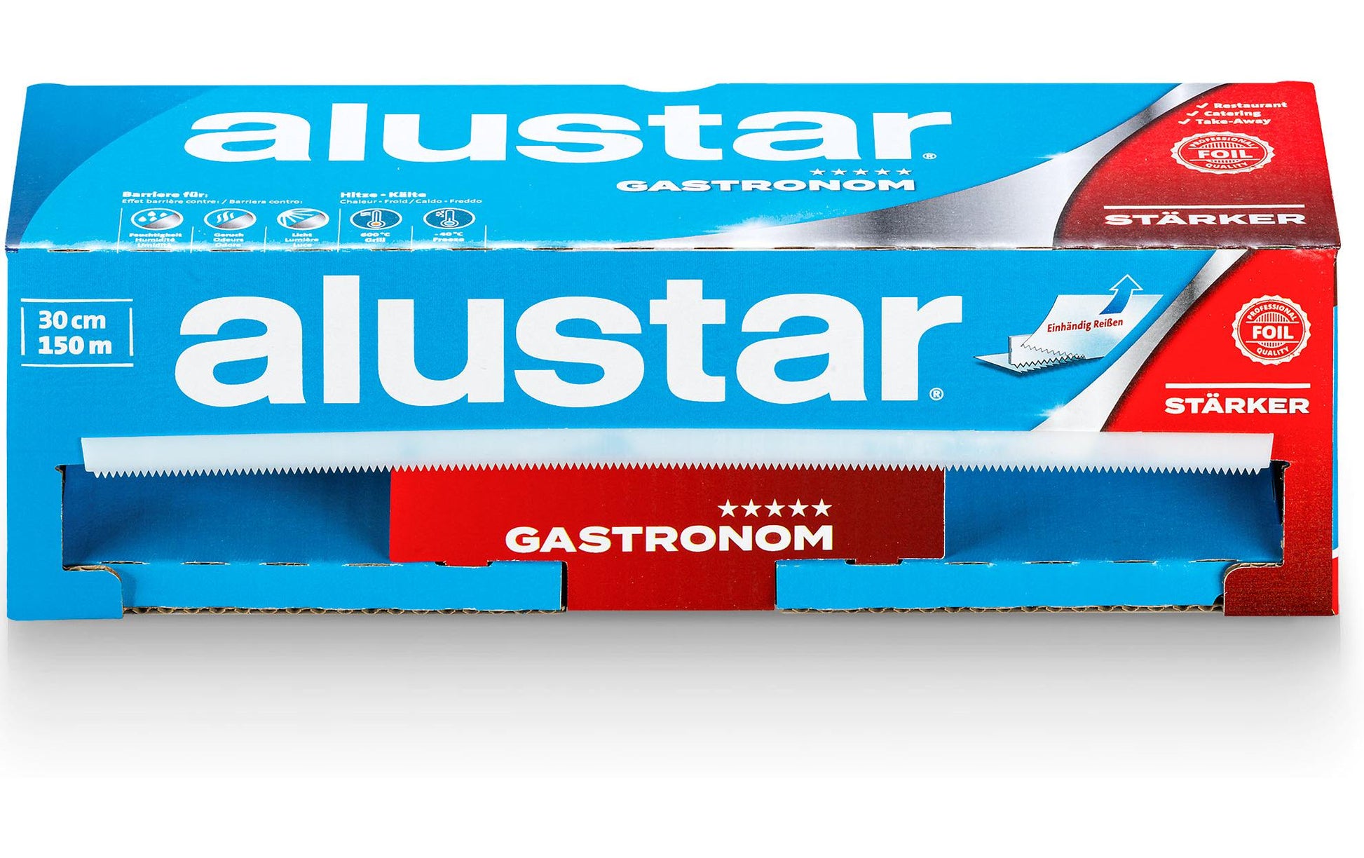 Alustar Aluminiumfolie 150 m × 30 cm, Aluminium, Silber