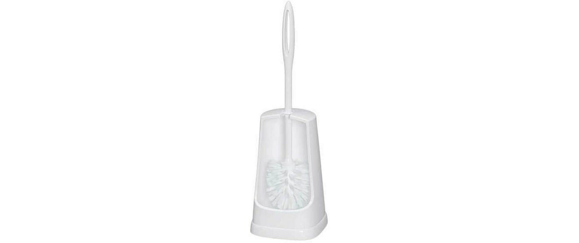 Wenko – WC-Bürstenset – Kunststoff, Weiss, bodenstehend, H 40,5 cm