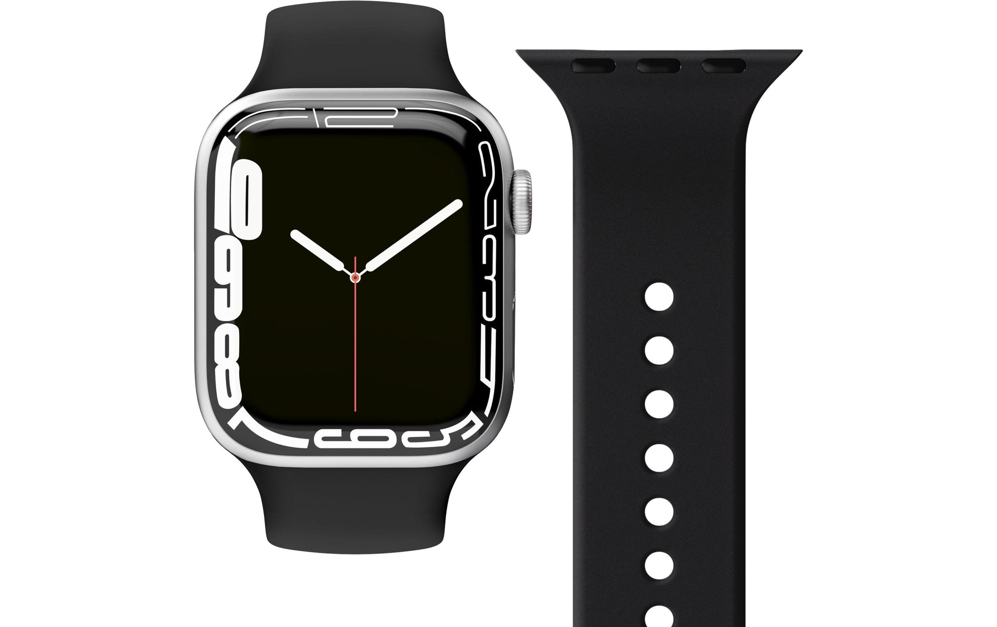 Vonmählen Silicon Loop 2 – Armband – für Apple Watch (diverse Grössen), Schwarz, Elastomer (TPR)