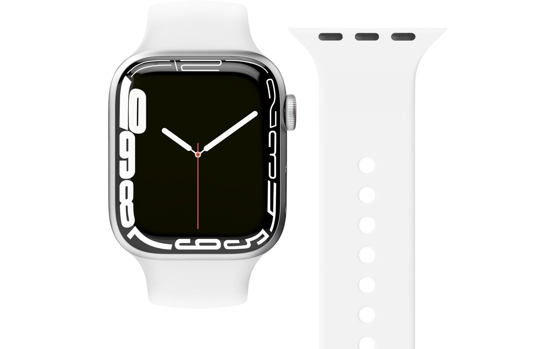 Vonmählen Silicon Loop 1 – Sportarmband, Weiss, für Apple Watch 38 mm, 40 mm, 41 mm