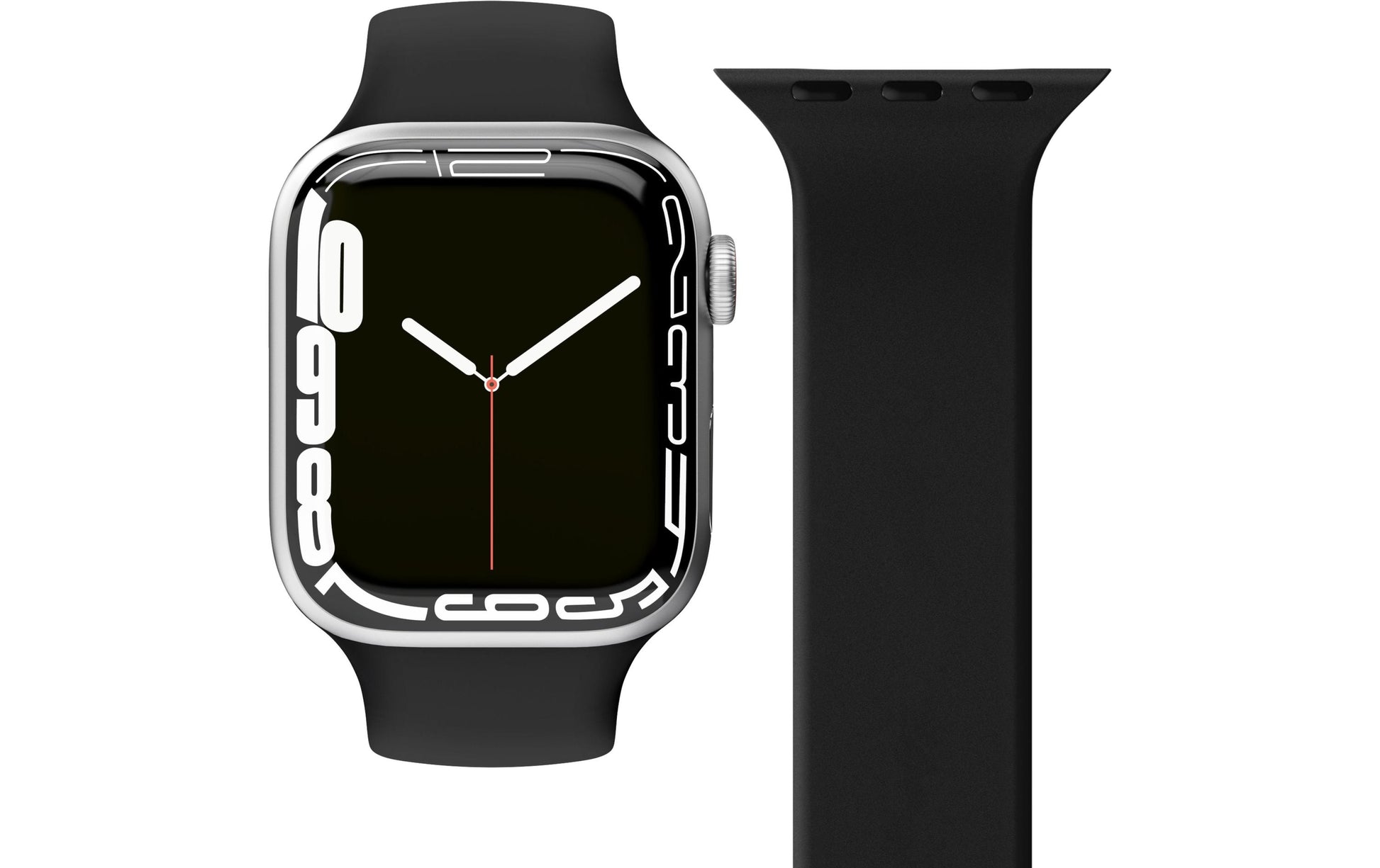 Vonmählen Solo Loop 2 – Armband – für Apple Watch (diverse Grössen), Schwarz, L, Silikon, 1 Stück