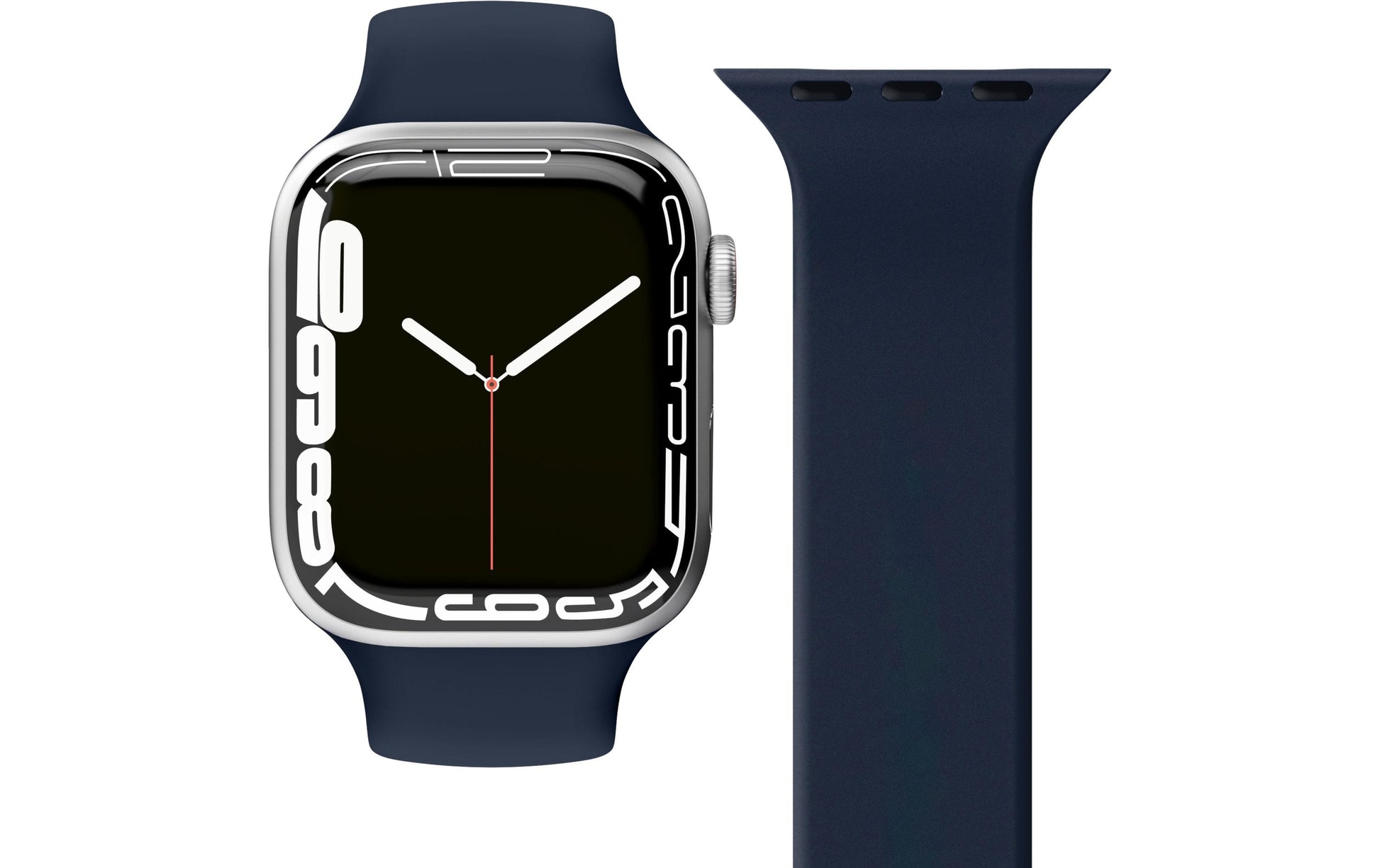 Vonmählen Solo Loop 2 – Armband – für Apple Watch (diverse Grössen), Navy, Bandgrösse S, Silikon