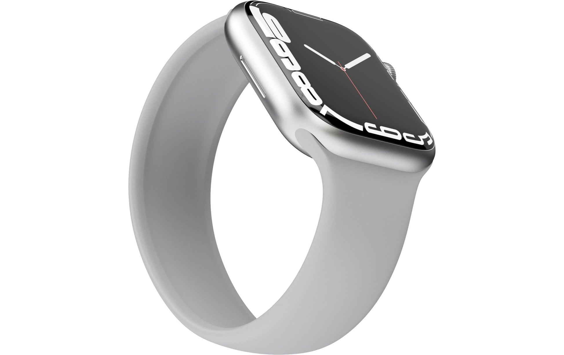 Vonmählen Solo Loop 1 – Armband – für Apple Watch 38 mm / 40 mm / 41 mm, Hellgrau, Grösse S, Silikon