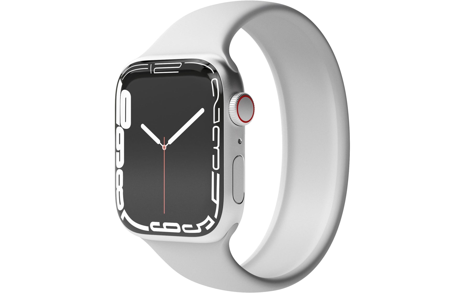Vonmählen Solo Loop 1 – Armband – für Apple Watch 38 mm / 40 mm / 41 mm, Hellgrau, Grösse S, Silikon