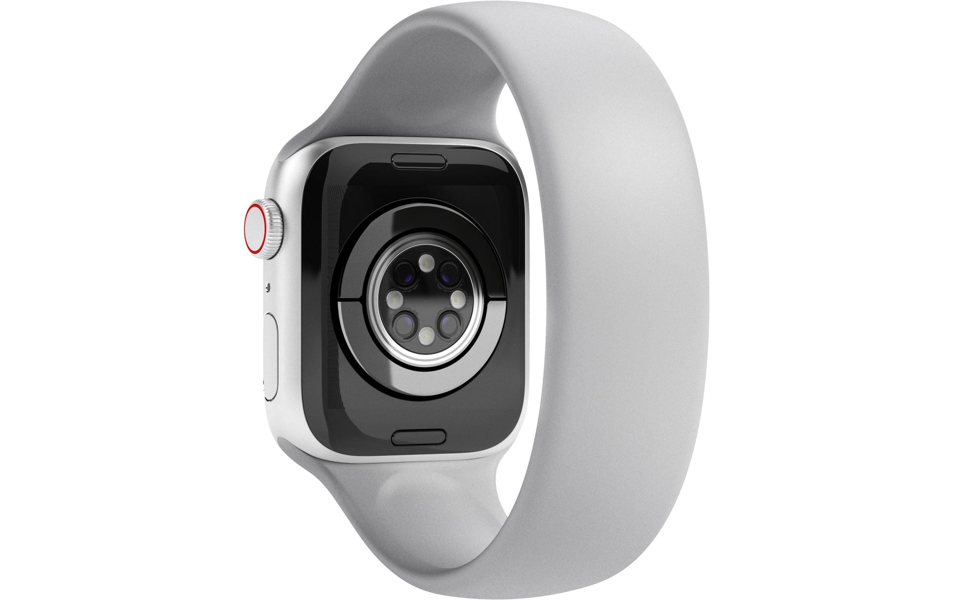 Vonmählen Solo Loop 1 – Armband – für Apple Watch 38 mm / 40 mm / 41 mm, Hellgrau, Grösse S, Silikon