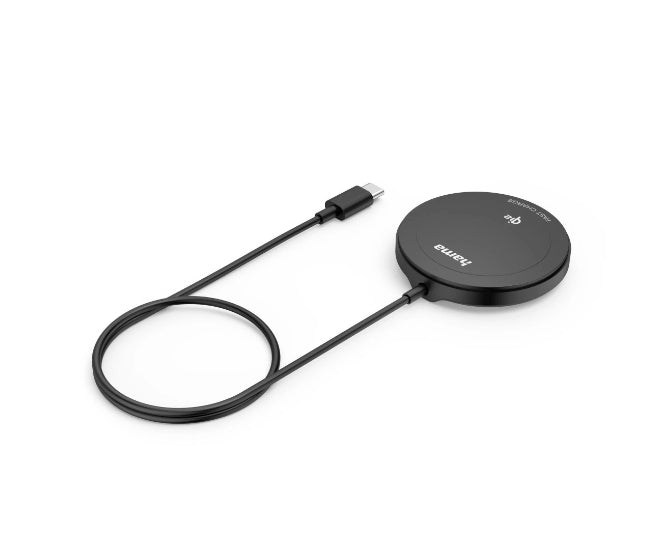 Hama 00201725 Kabelloses Ladegerät 15 W – Qi2, Schnellladung – USB-C-Kabel inkl., für Smartphones mit Qi2