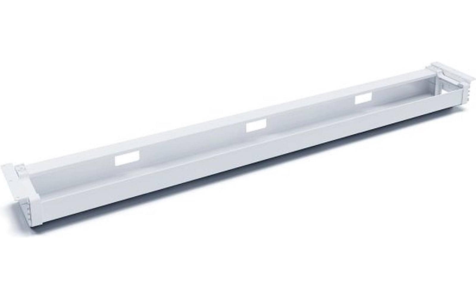 Actiforce Untertisch-Kabelwanne – 1'264 × 152 mm – Aluminium – Weiss, abklappbar, für Actiforce-Gestelle